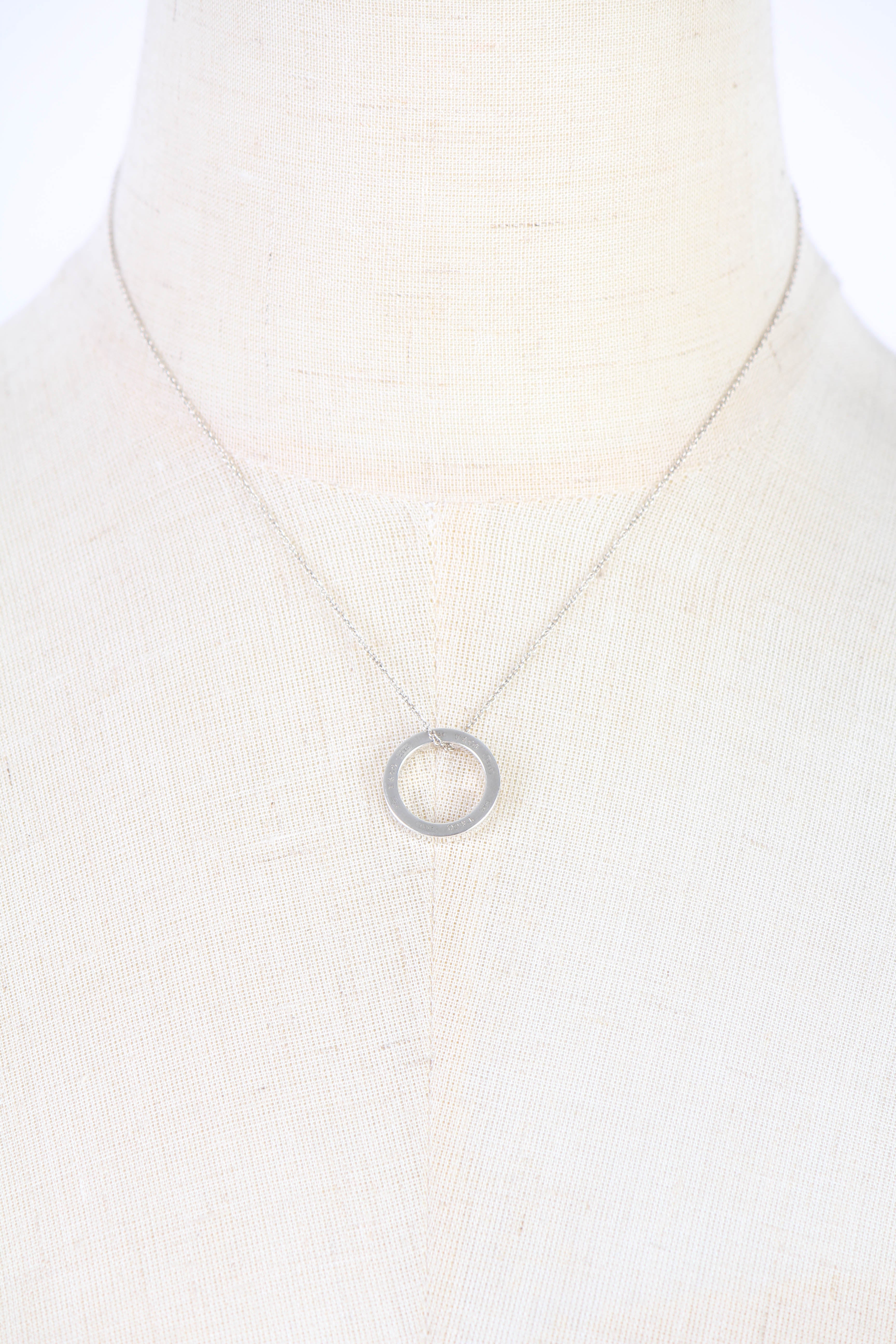 Sterling Silver 1837® Circle Pendant Necklace for Women - Minimalist Jewelry Gift for Her - Perfect for Everyday Wear, Date Night & Special Occasions