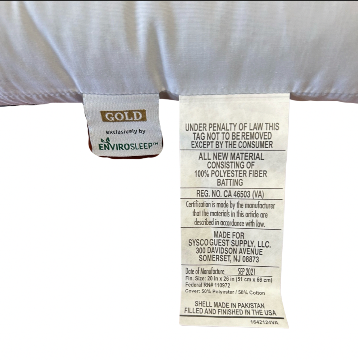 Envirosleep Gold Pillow - Premium Hotel Quality Memory Foam Pillow for Neck & Back Support | Perfect for Side Sleepers, Back Pain Relief & Luxury Home Bedding