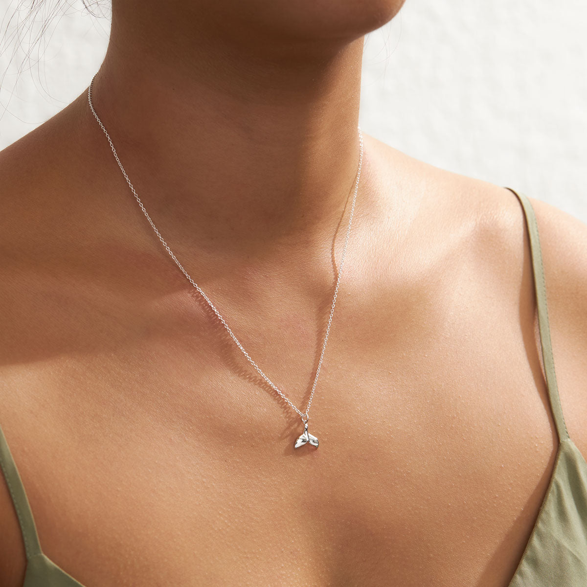 Avalon Whale Tail Necklace - Sterling Silver Ocean Jewelry for Women, Perfect Gift for Beach Lovers & Marine Life Enthusiasts | Wear to Beach Parties, Vacations & Boho Chic Outfits