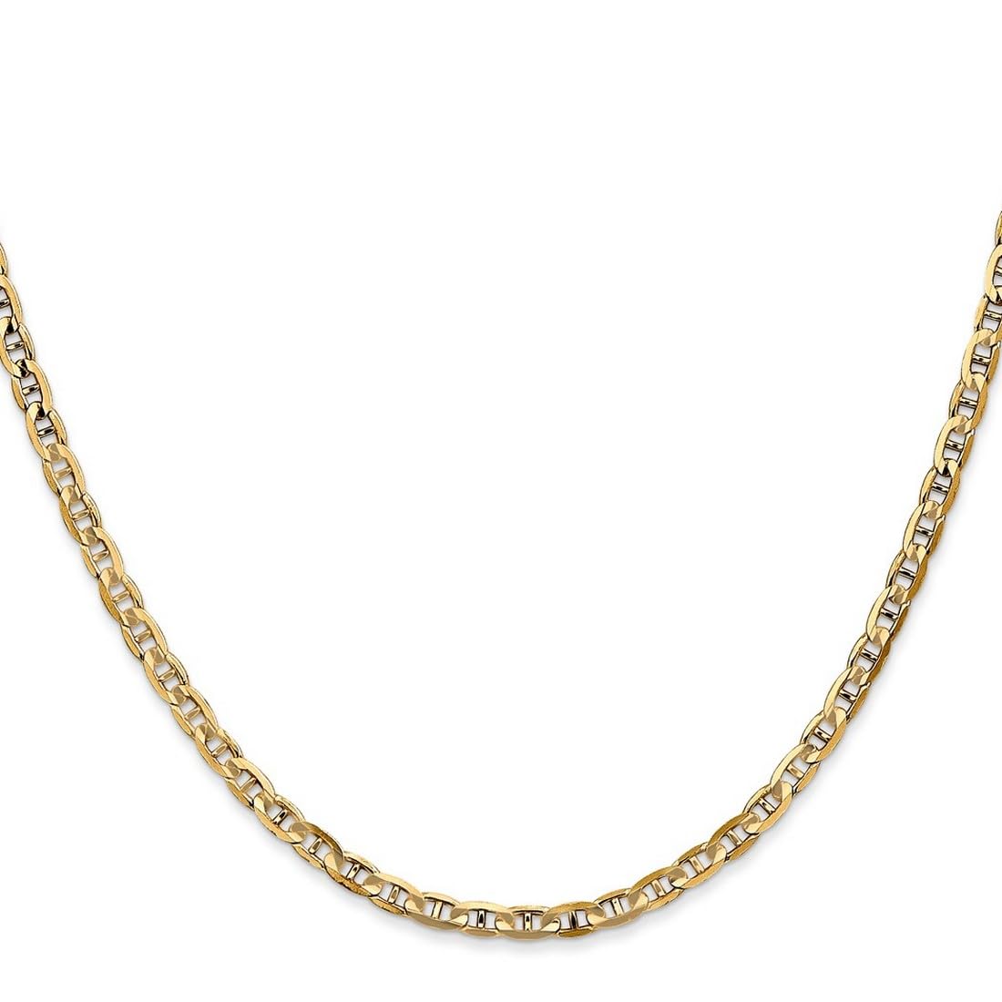 14K Gold Nautical Anchor Chain Bracelet for Women & Men - Adjustable Length, Concave Ship Design - Perfect for Gifts, Casual Wear & Nautical-Themed Events