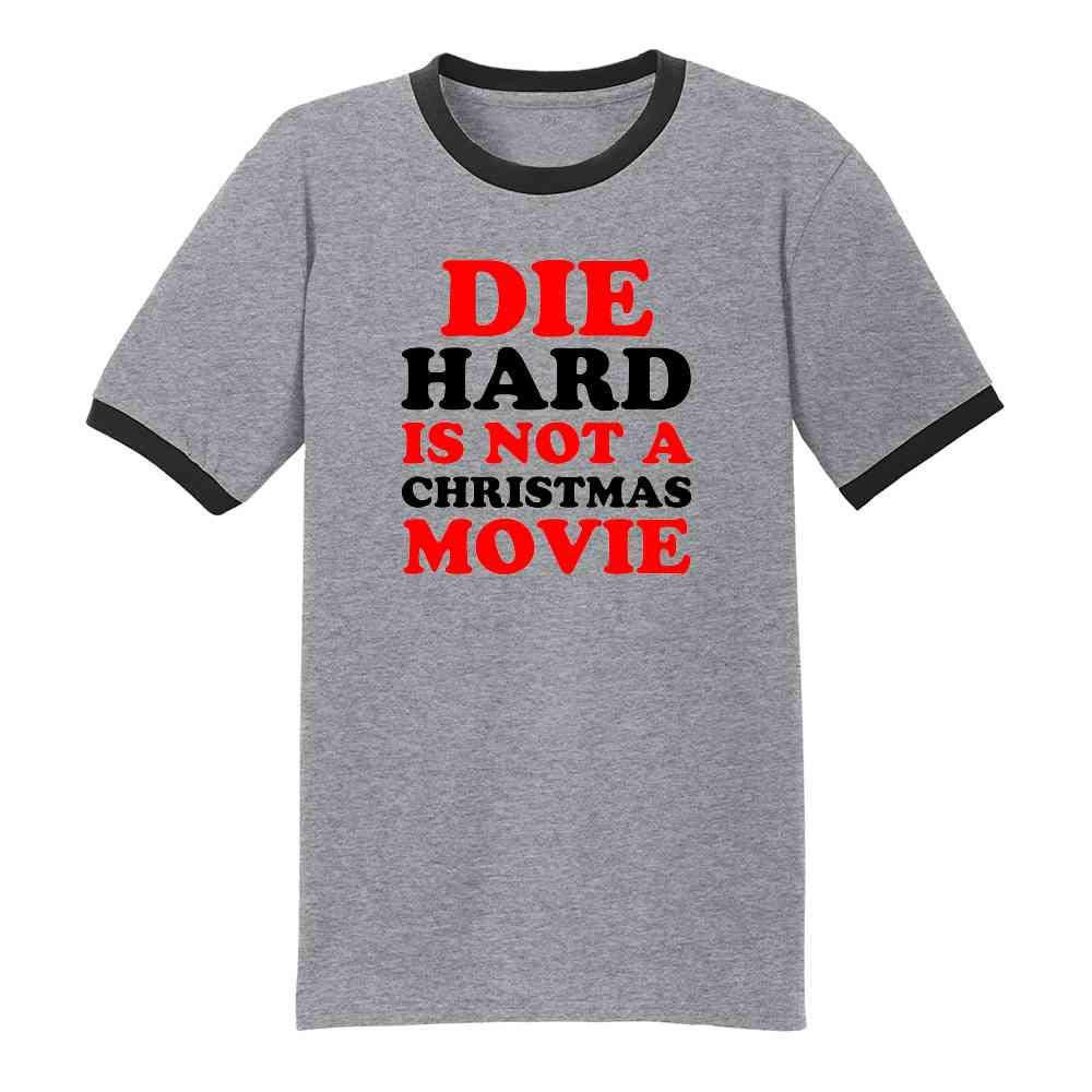 Die Hard is Not A Christmas Movie Funny Graphic T-Shirt for Men - Pop Culture Humor Tee - Perfect for Holiday Parties & Casual Wear