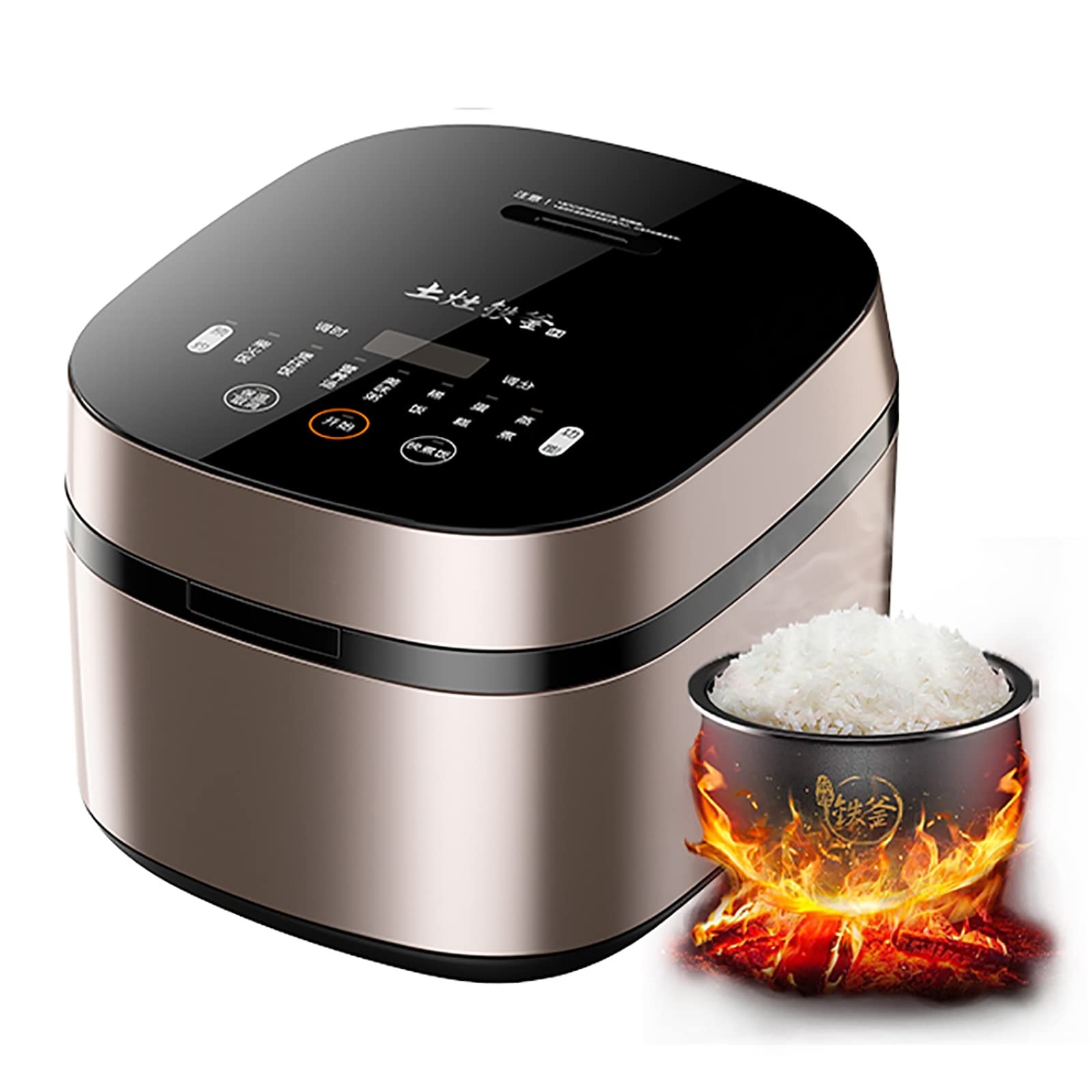 5L Multi-Function Rice Cooker with 24H Timer & Keep Warm - Thick Non-Stick Inner Pot for 2-8 People - Perfect for Family Meals, Meal Prep & Dorm Cooking (Color Options: A/B)