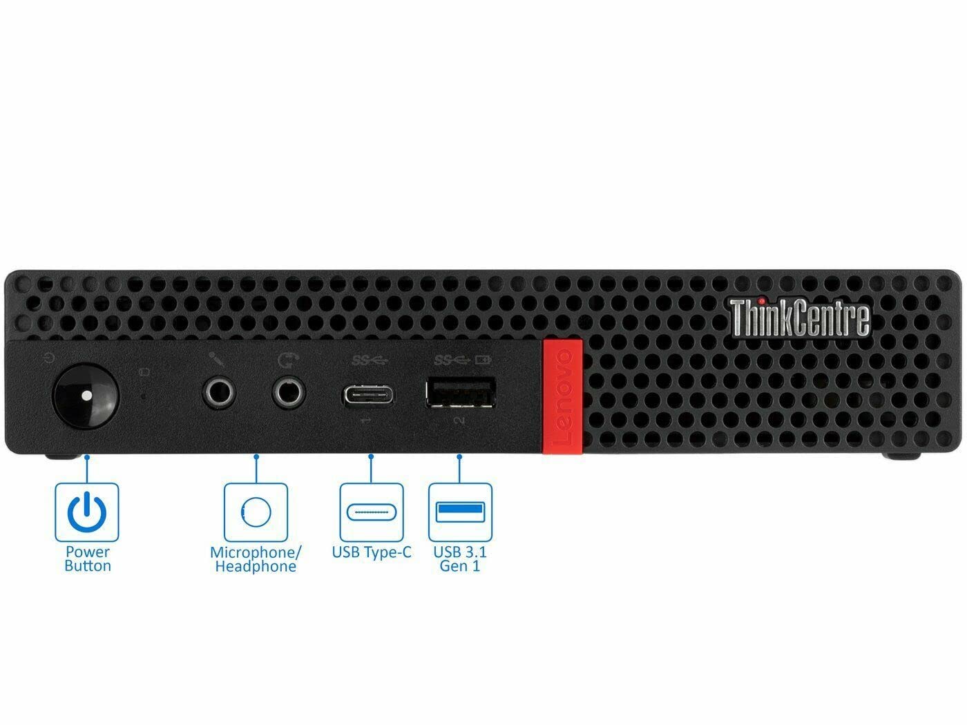 Lenovo ThinkCentre M920q Tiny Desktop PC - Intel Hexa-Core i7-8700T (Up to 4.0GHz), 16GB RAM, 256GB NVMe SSD, WiFi, Bluetooth, HDMI, DisplayPort, Wireless Keyboard & Mouse, Windows 11 Pro (Renewed) - Perfect for Home Office, Small Business & Remote Work