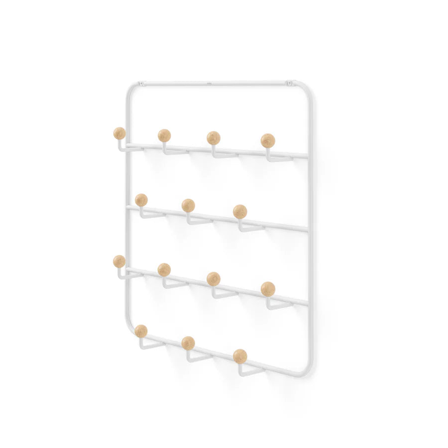 Estique Over The Door Organizer - White/Natural - Space Saving Storage Solution for Bedroom, Bathroom & Closet Organization