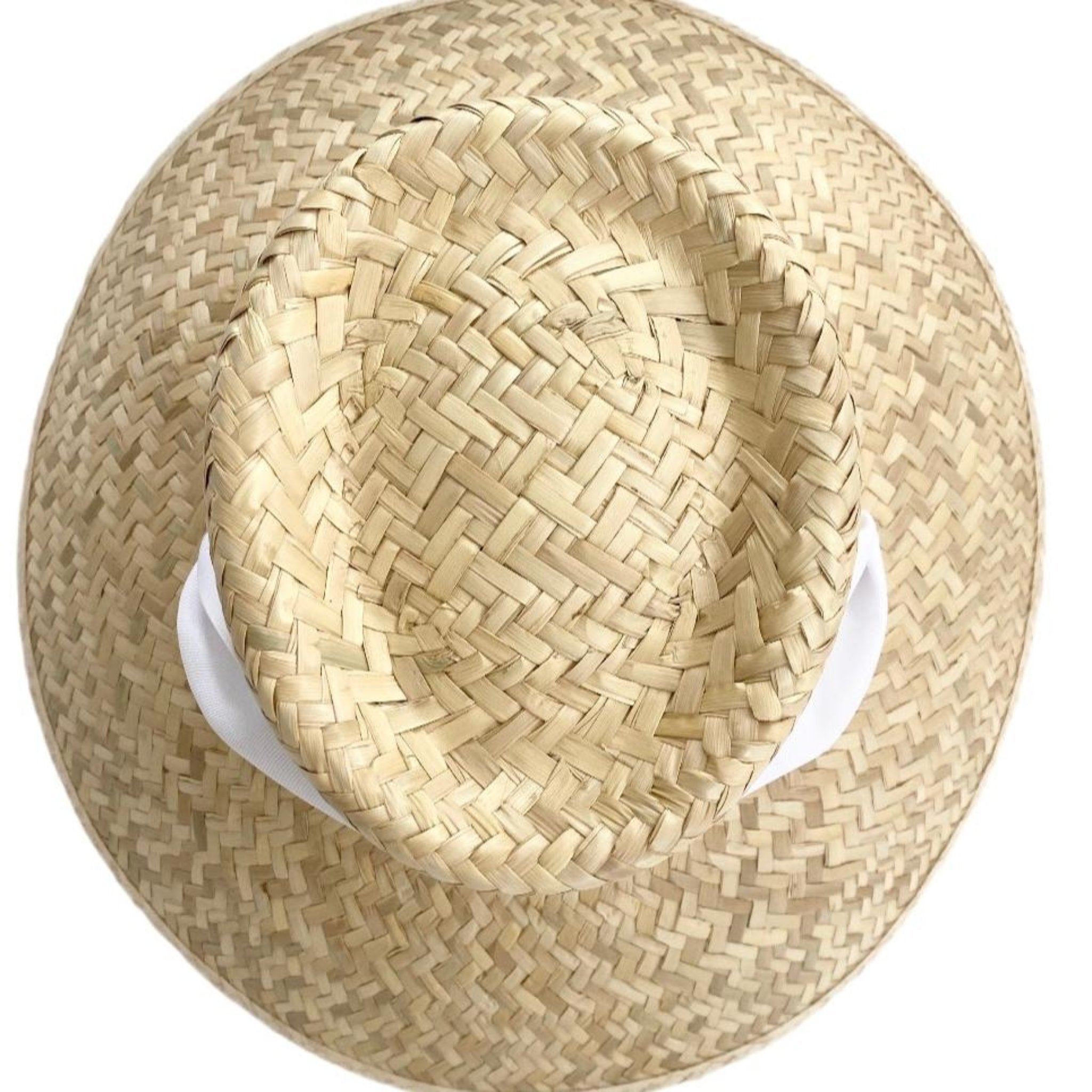 Amaryllis Sun Hat for Women - White Wide Brim Straw Hat with Short Grosgrain Ribbon - Perfect for Beach, Garden & Summer Outdoor Activities