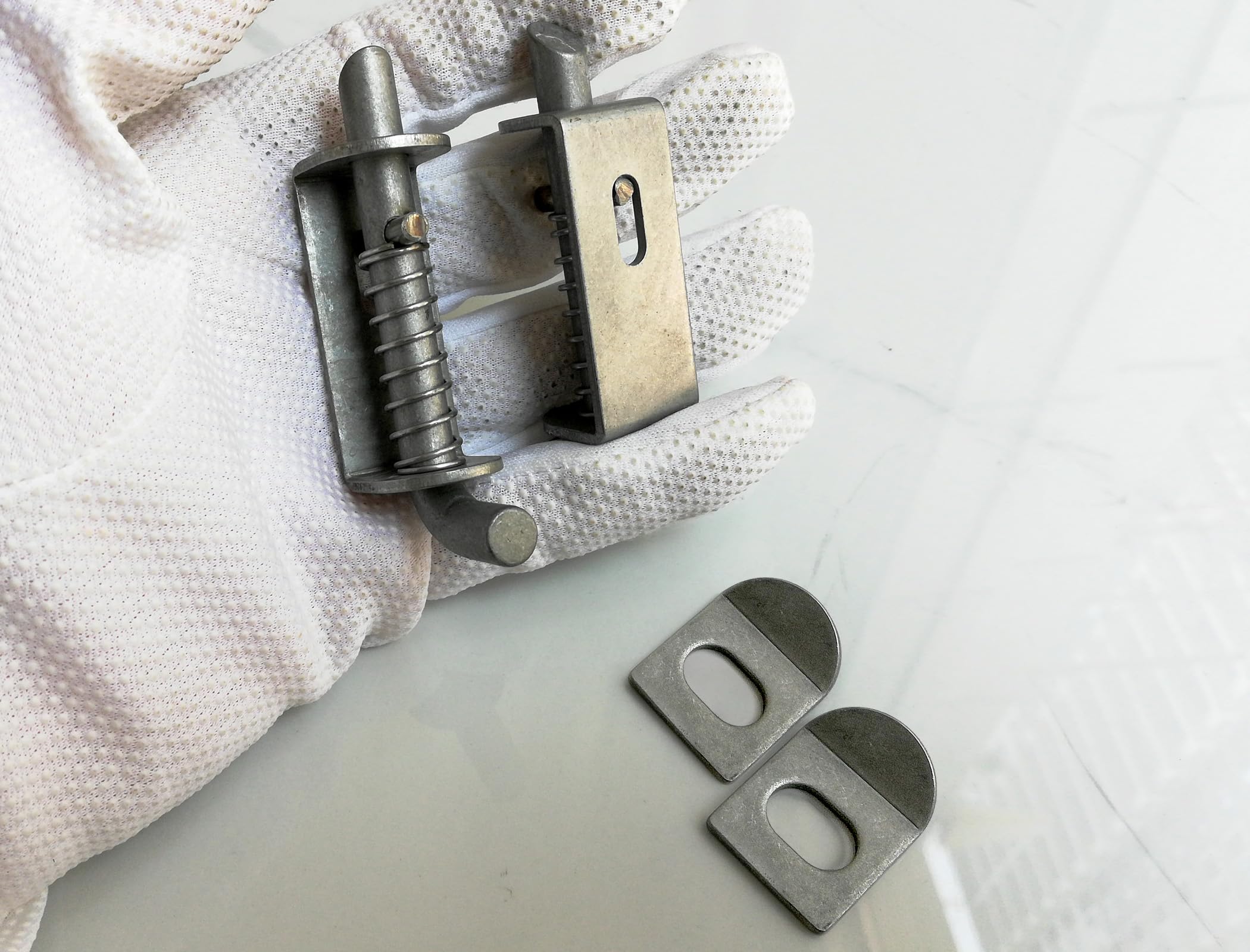 Heavy Duty Stainless Steel Spring Latch for Pet Cages - Reinforced Industrial Welded Small Bolts | Secure Kennel, Dog Crate & Animal Enclosures | Outdoor & Indoor Use