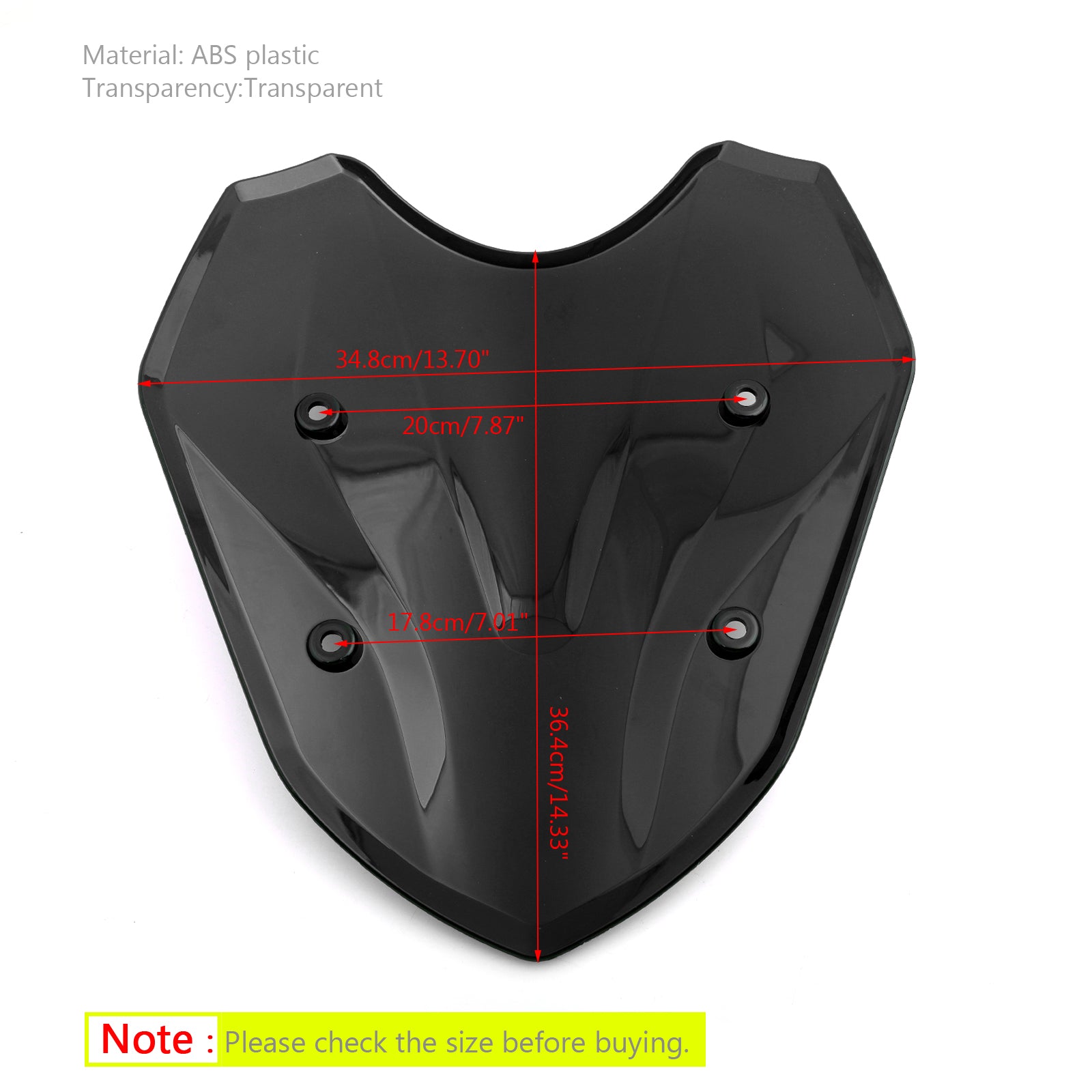 BMW S1000XR Motorcycle ABS Windscreen Windshield (2014-2019) - Universal Fit, Durable Protection for All-Weather Riding - Perfect for Highway Cruising & Long-Distance Tours