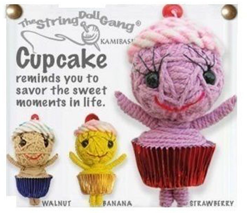 Original Cupcake String Doll Gang Keychain Toy - Cute Collectible Gift for Kids & Teens, Perfect for Backpacks, Keyrings & Party Favors