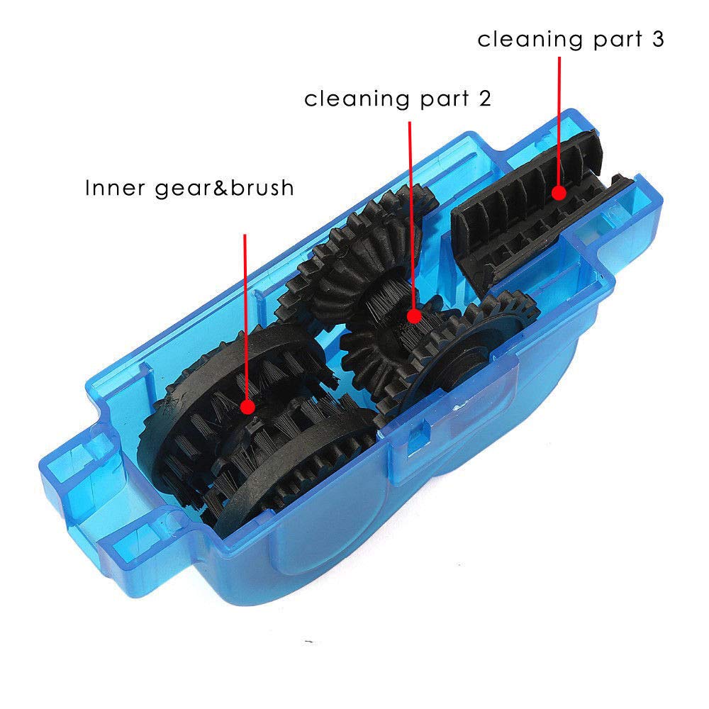 Portable Bicycle Chain Cleaner Kit - Bike Chain Cleaning Brushes & Degreaser Tool for Road, Mountain & Kids Bikes - Perfect for Home Maintenance & Outdoor Cycling Gear Care