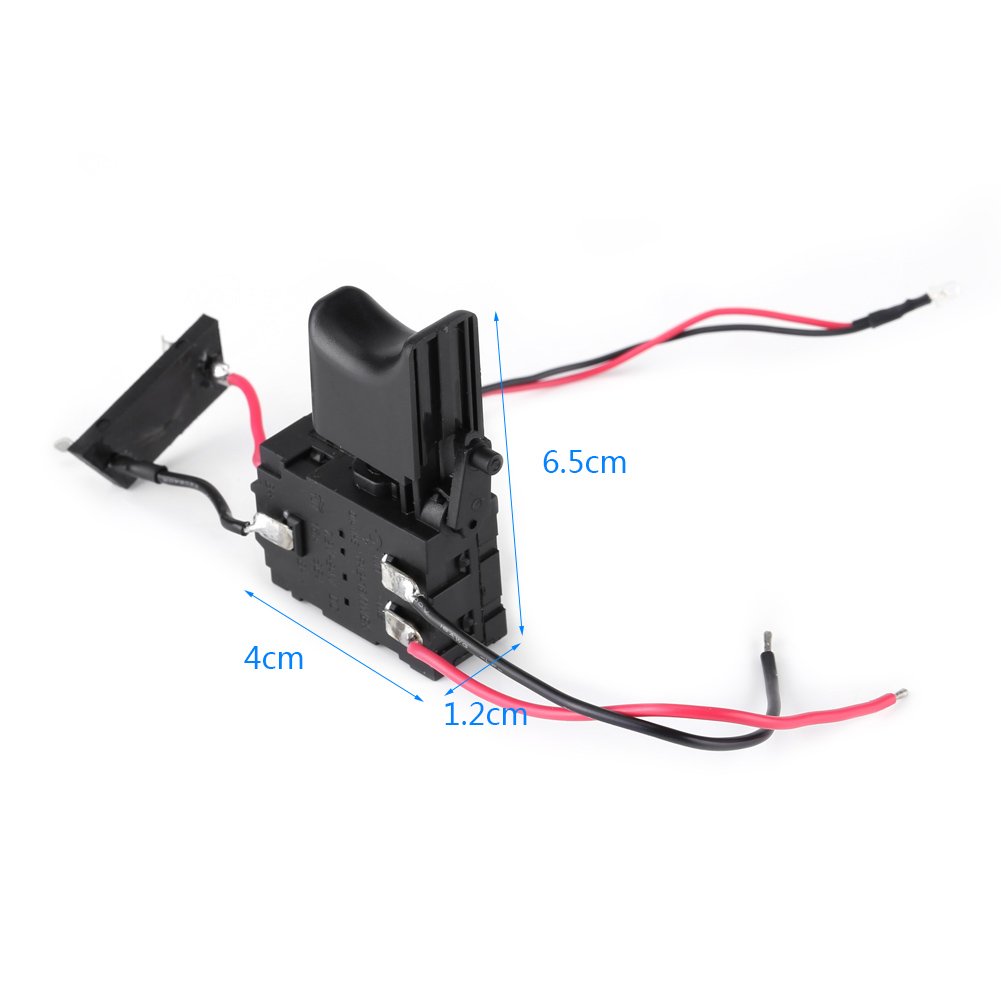 Akozon Cordless Drill Speed Control Switch 7.2V-24V for Lithium Battery Drills - Variable Speed Trigger with LED Light for DIY Projects, Home Repairs & Woodworking