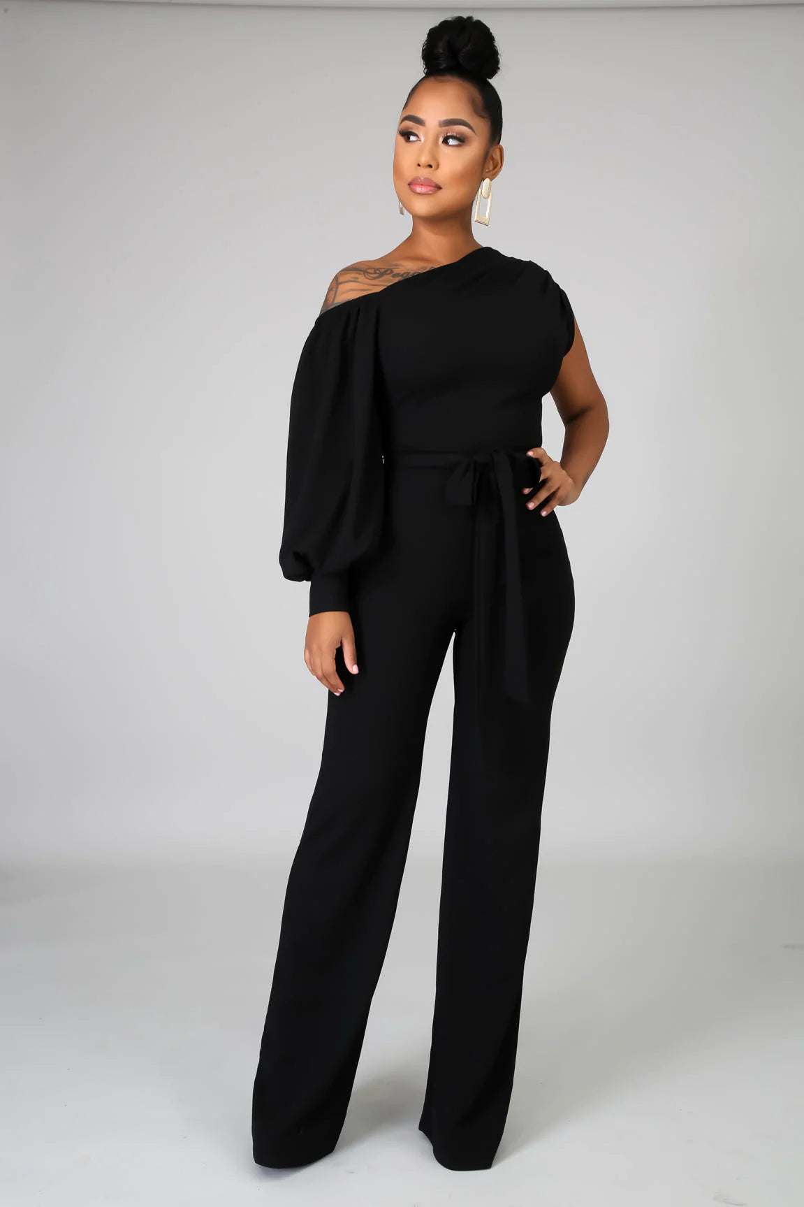 Stylish Black Jumpsuit for Women - Trendy One-Piece Romper with Pockets | Perfect for Casual Outings, Parties & Date Nights