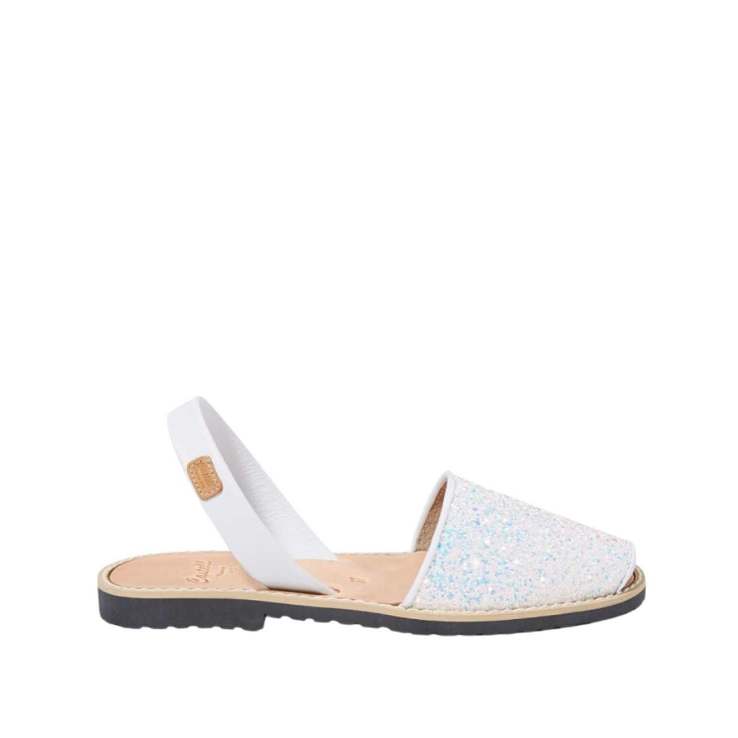 Shimmering Glitter Leather Sandals For Women - Comfortable Stretch Design - Perfect for Summer Parties, Beach Vacations & Date Nights
