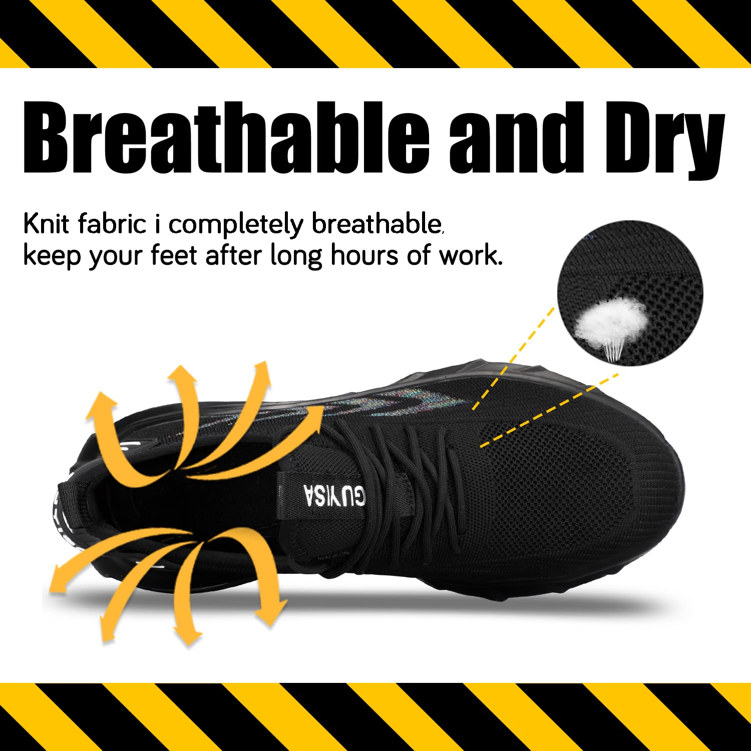 ARCHINSERT Men's & Women's Steel Toe Work Shoes - Puncture Proof Safety Sneakers with Breathable Comfort & Lightweight Design for Construction, Warehouse & Industrial Work