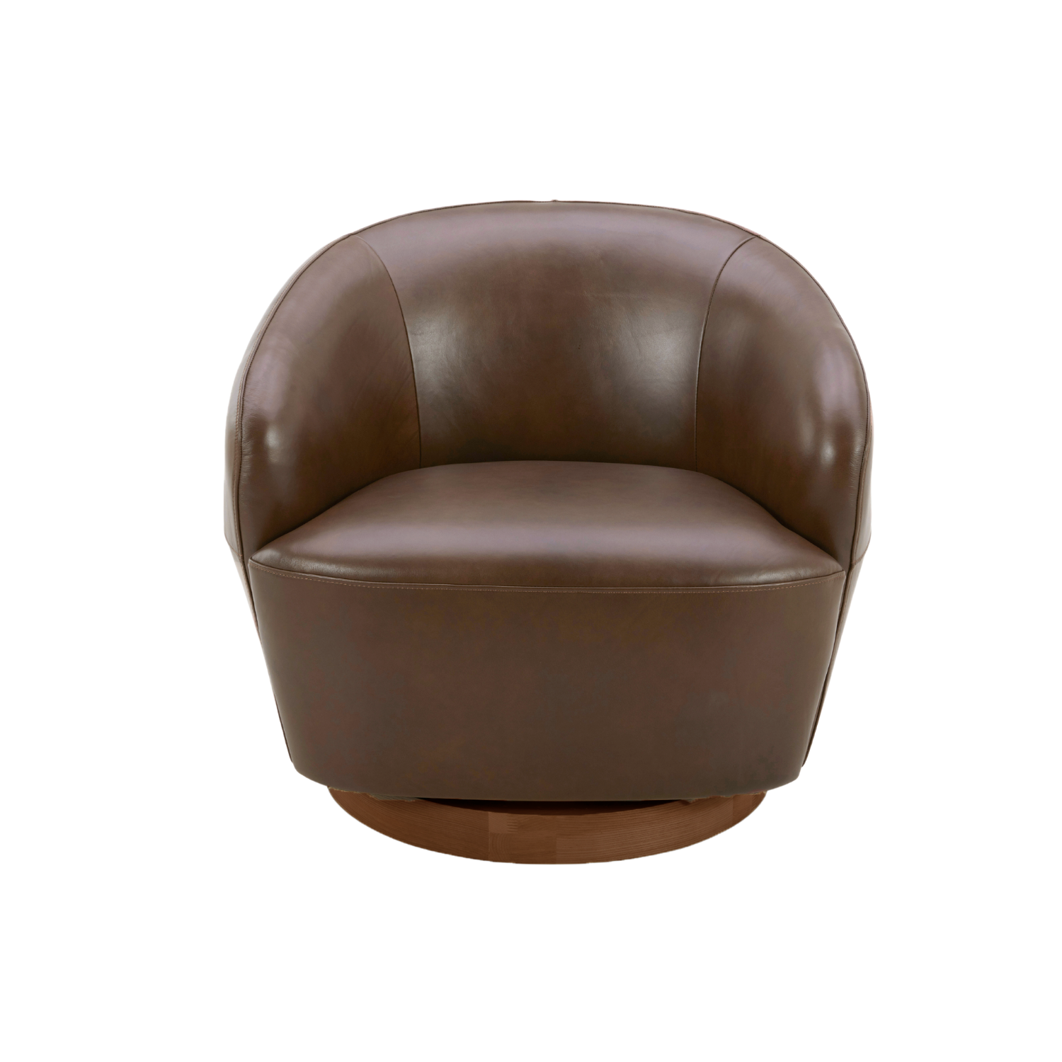 Modern Pod Leather Swivel Lounge Chair - 360° Rotating Recliner for Living Room, Bedroom & Office - Comfortable PU Leather Accent Chair with Ottoman