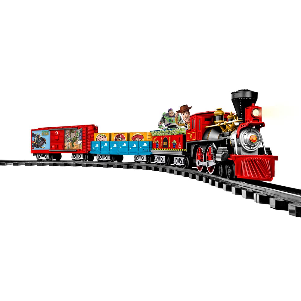 Disney Toy Story Battery-Powered Train Set with Locomotive, Cars, Track & Remote Control - Authentic Sounds & LED Lights for Kids Ages 4+ | Perfect for Birthday Gifts, Playtime & Toy Story Themed Parties