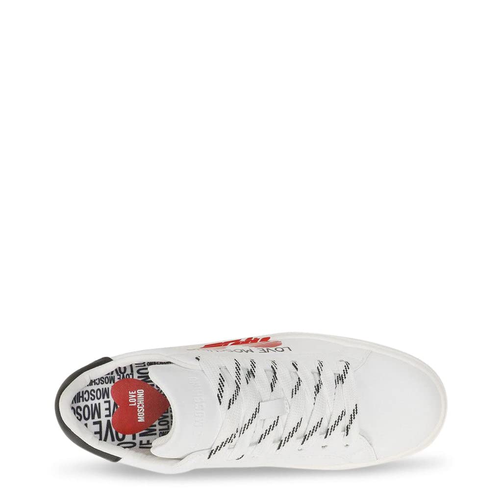 Love Moschino Women's White Sneakers - Stylish & Comfortable Fashion Shoes for Casual Wear, Running & Everyday Outfits