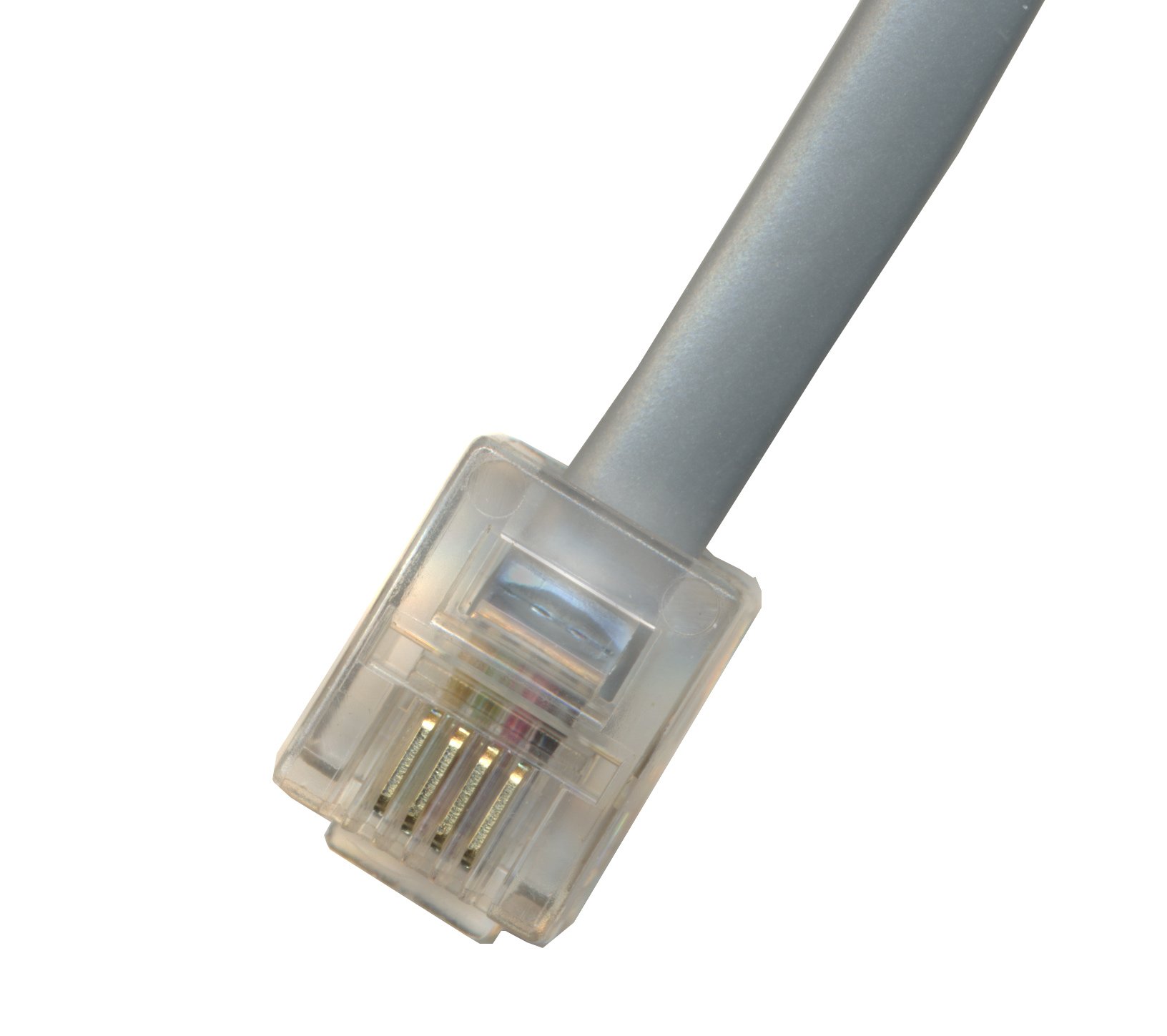 RiteAV 40FT RJ11 Male to Male 6P4C Telephone Cable - Gray | High-Speed Phone Line Cord for Home, Office & Telecom Equipment Connectivity