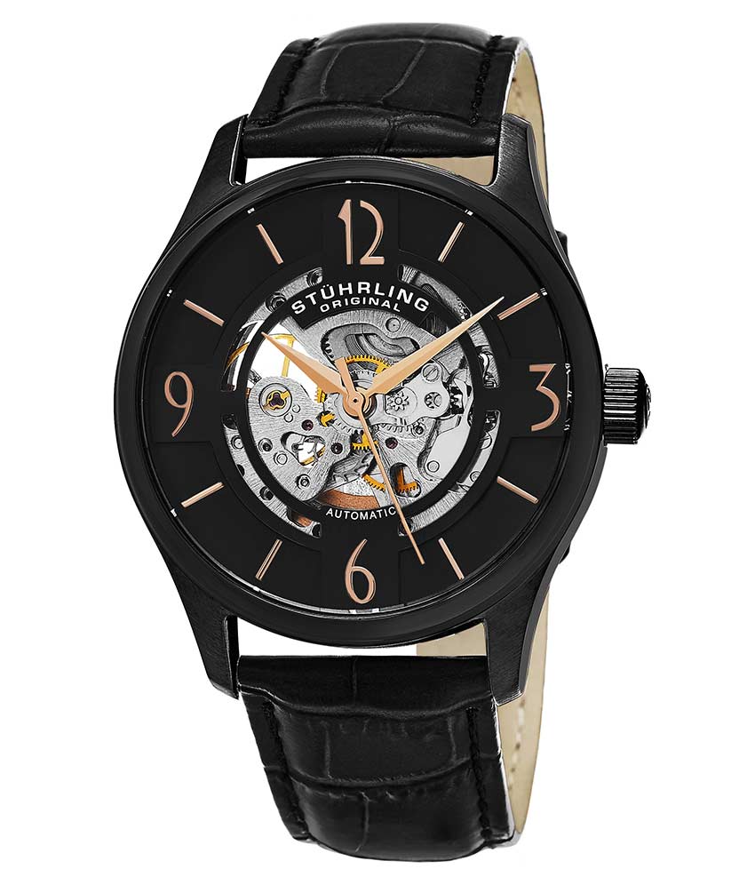 Atrium 557 Automatic 42mm Skeleton Watch for Men - Luxury Stainless Steel Mechanical Timepiece - Perfect for Business, Formal Events & Gift Giving