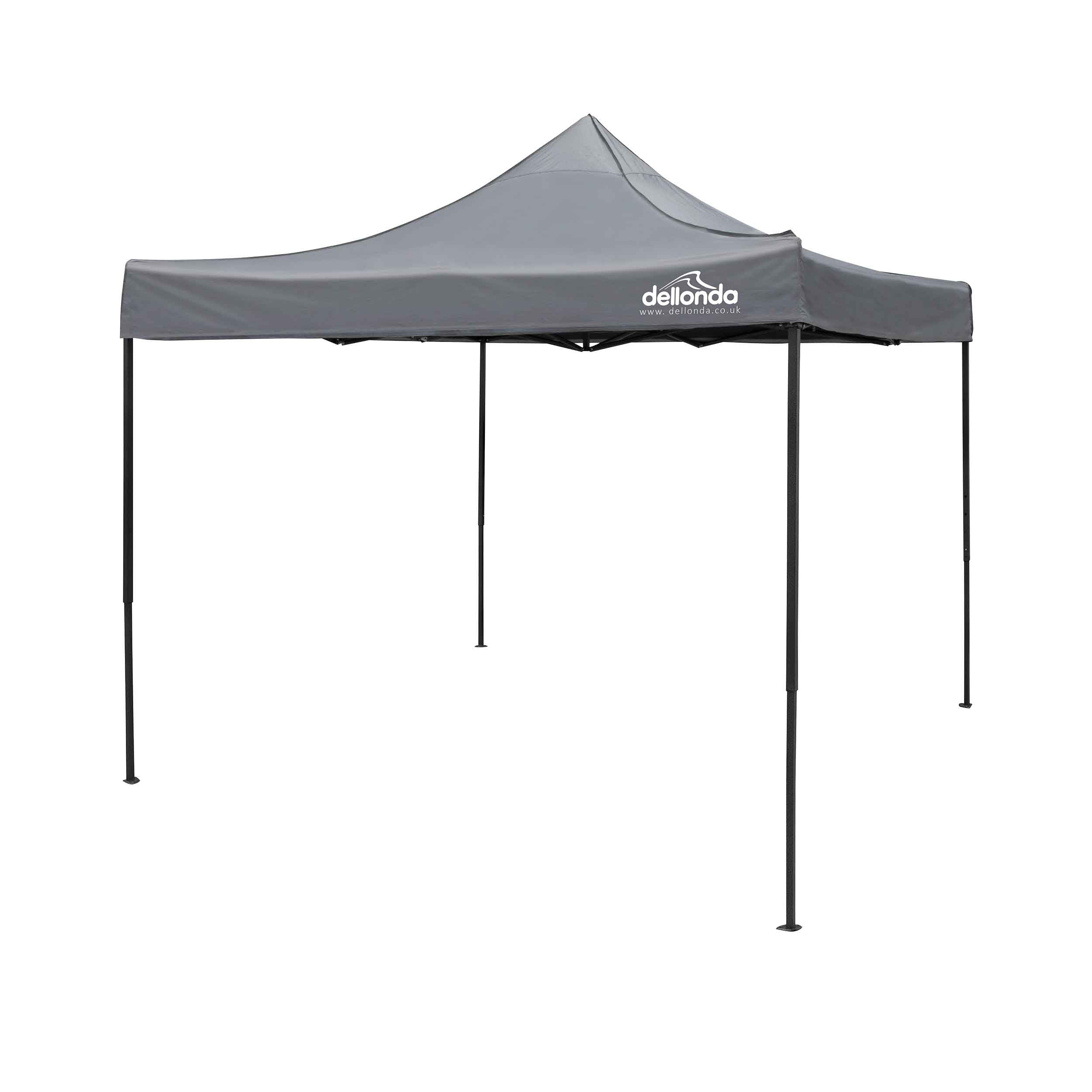 Premium 3x3m Pop Up Gazebo with Water Resistant Canopy - Includes Carry Bag, Stakes & Weight Bags (Grey, DG133) - Perfect for Camping, Backyard Parties & Outdoor Events