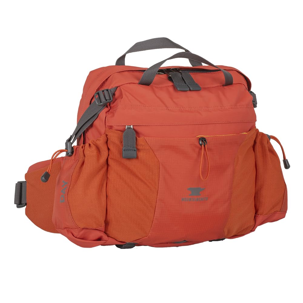 Mountainsmith Day Lumbar Waist Pack for Running, Hiking & Cycling - Lightweight Travel Fanny Pack with Dual Water Bottle Holders - Outdoor Sports Belt Bag in Cinnamon Red - Perfect for Jogging, Gym & Adventure Travel
