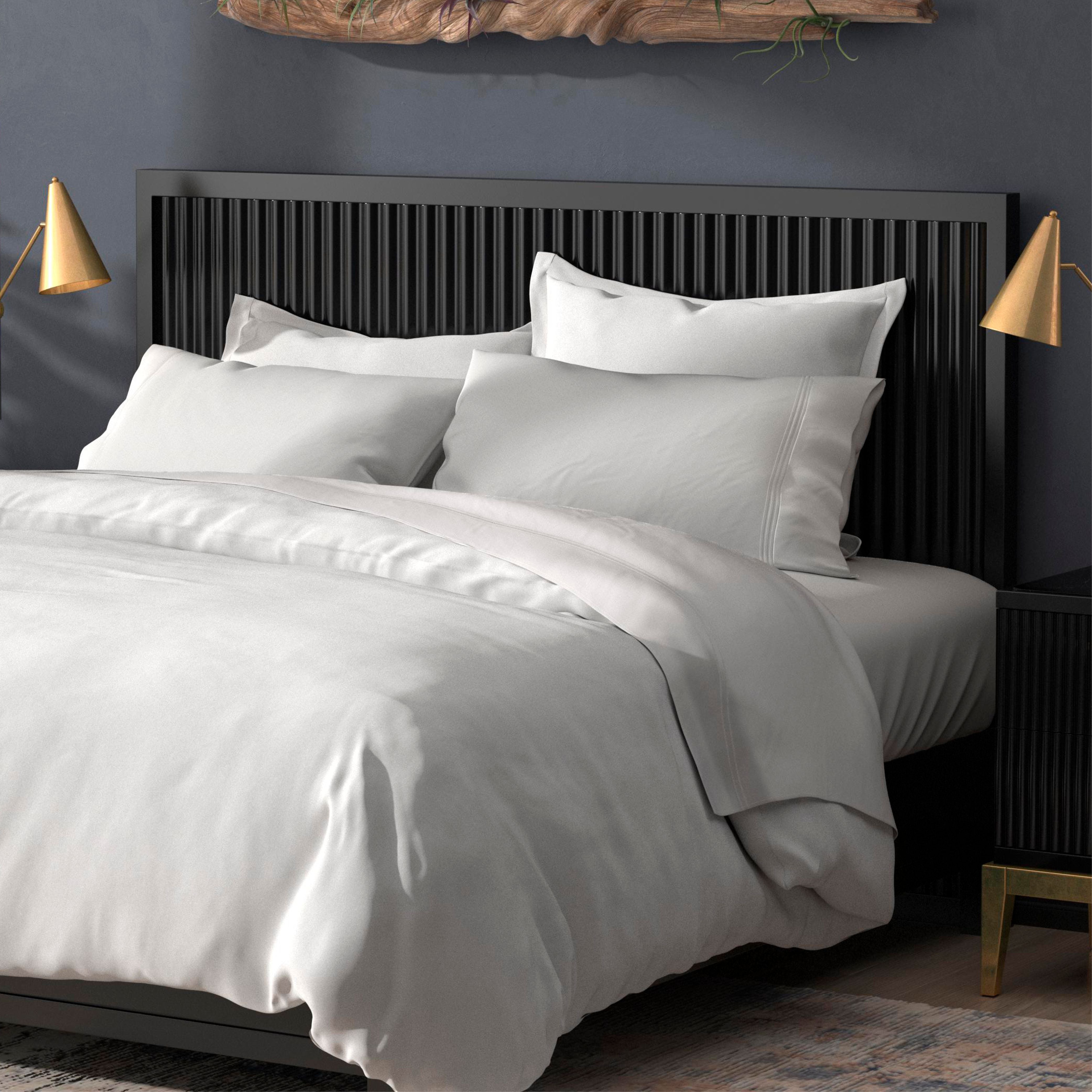 PureCare Soft Bamboo Duvet Cover Set - Breathable & Hypoallergenic Bedding for All Seasons - Perfect for Master Bedroom, Guest Room & Vacation Homes