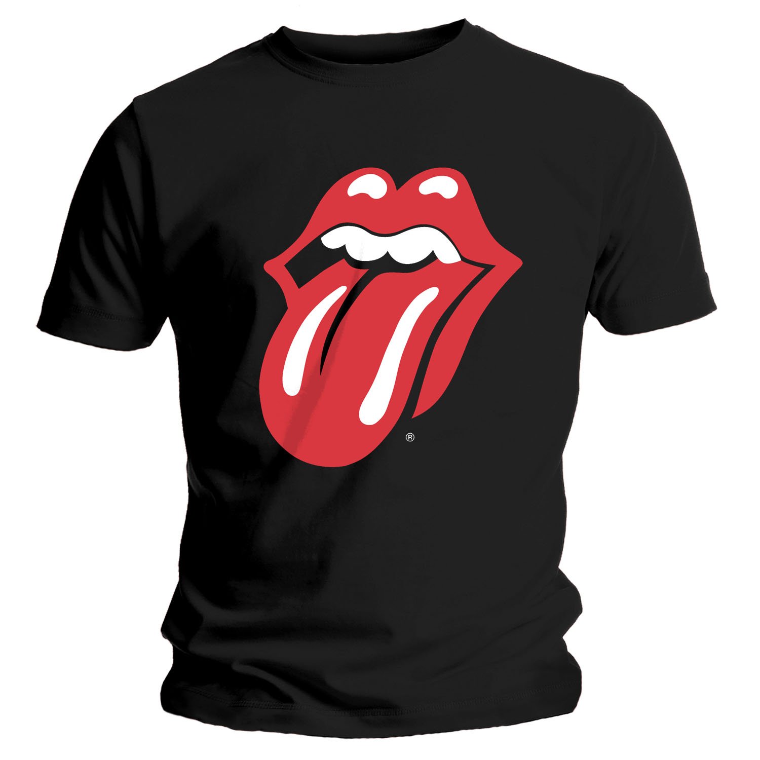 Rolling Stones Cracked Tongue Logo Men's Black Cotton T-Shirt - Vintage Rock Band Tee for Concerts & Casual Wear