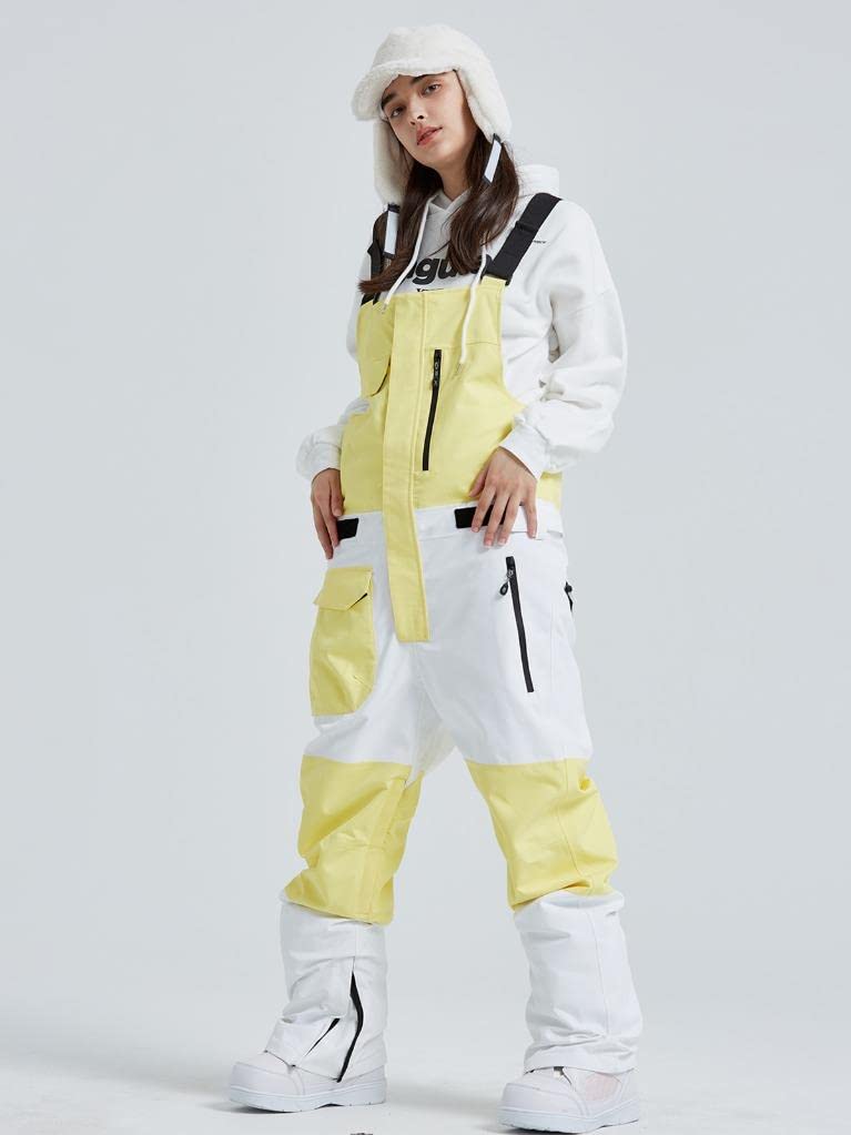 GS SNOWING Women's Waterproof Windproof Insulated Snow Bibs - Winter Ski Pants with Ripstop Fabric for Snowboarding & Outdoor Activities | Perfect for Skiing, Snowboarding & Cold Weather Adventures