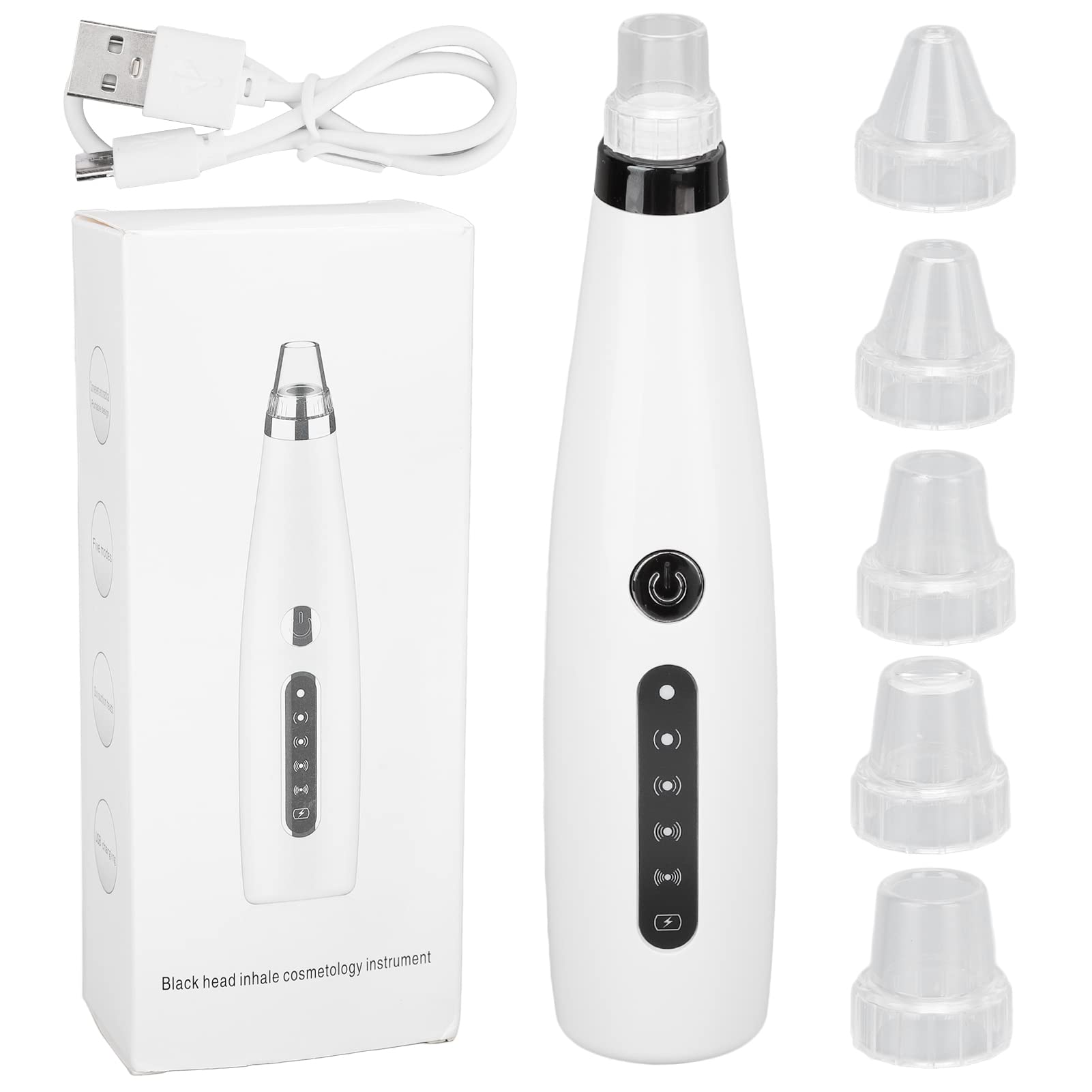Blackhead Remover Vacuum - 5-Level Suction Power with 6 Attachments for Deep Facial Pore Cleaning | Electric Pore Cleaner Machine for Home Spa & Skincare | Perfect Gift for Women & Men | Use for Daily Facial Care, Acne Treatment & Blackhead Removal