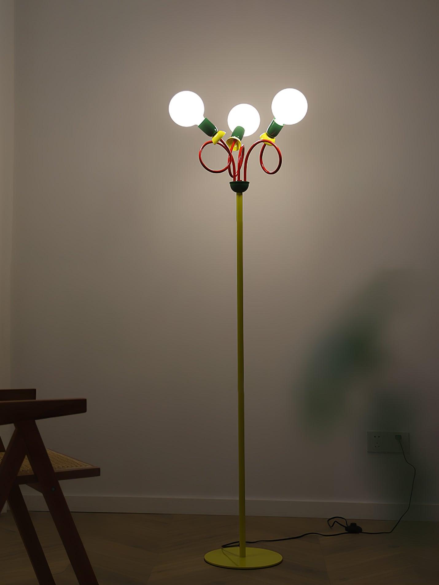 Modern Circle Play Floor Lamp for Living Room - Adjustable LED Standing Light for Bedroom, Nursery & Office - Stylish Ambient Lighting for Home Decor