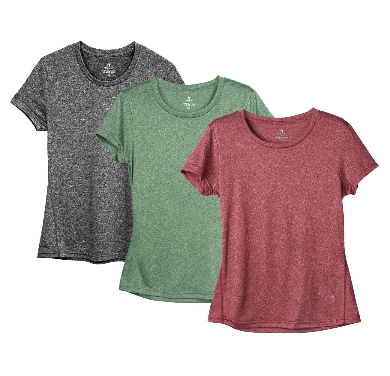 Icyzone Women's Workout Running T-Shirts - Breathable Fitness Athletic Yoga Tops for Gym, Exercise & Sports (3-Pack) | Perfect for Running, Yoga, Gym Training & Active Lifestyle