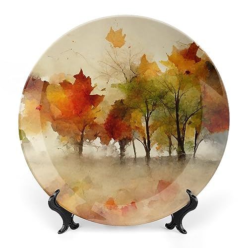 Autumn Abstract Painting With Maples