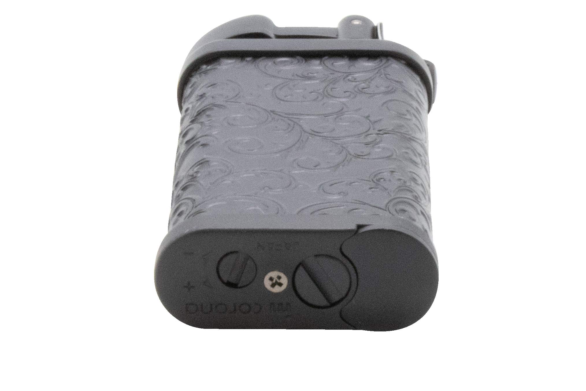 IM Corona Old Boy Arabesque Black Pipe Lighter - Premium Butane Lighter for Tobacco Pipes - Perfect for Pipe Smokers & Collectors - Ideal for Outdoor Use, Travel & Gifts