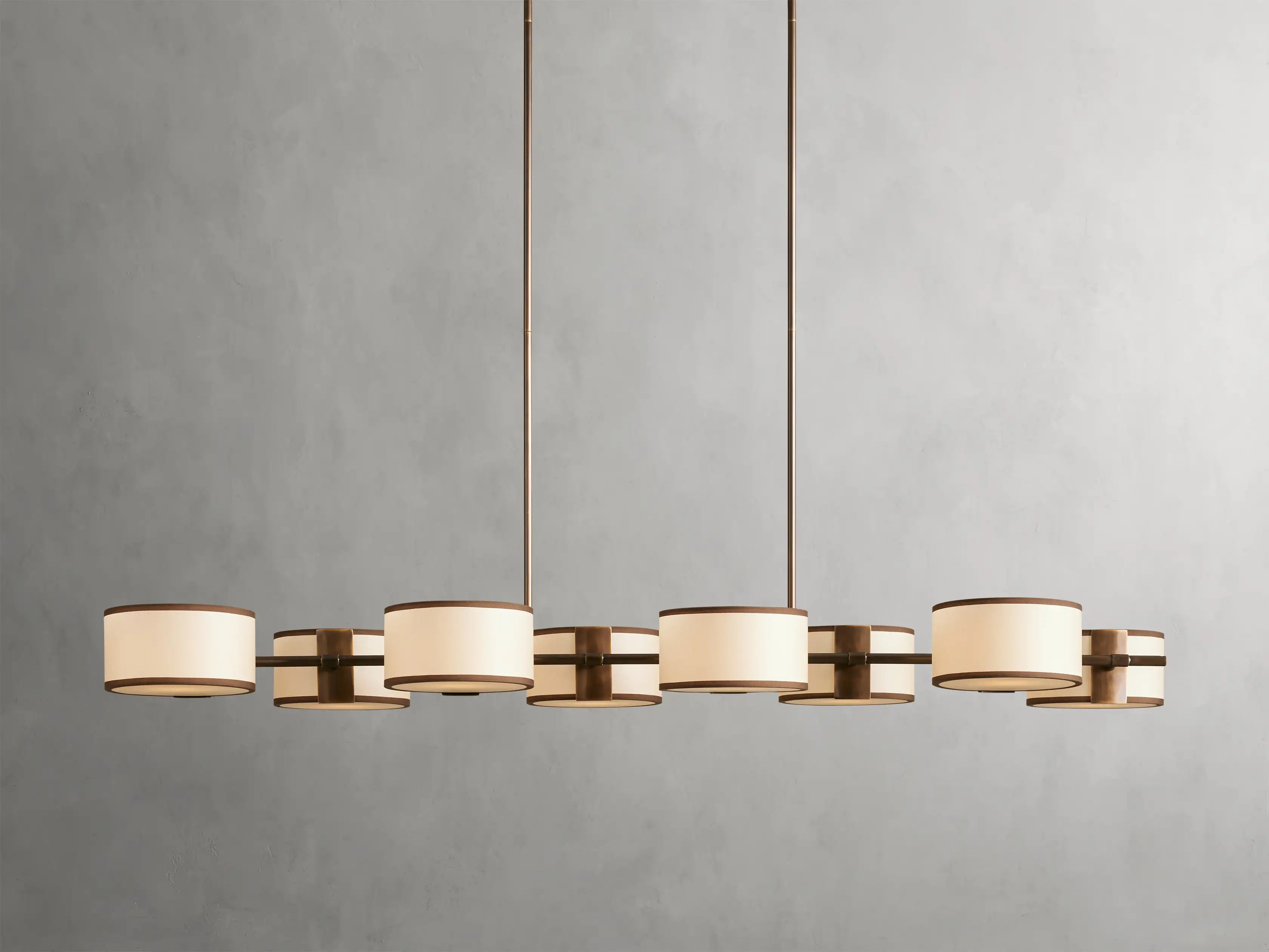 Daphne Linear Chandelier - Modern 6-Light LED Pendant Lighting Fixture for Dining Room, Kitchen Island & Living Room Decor