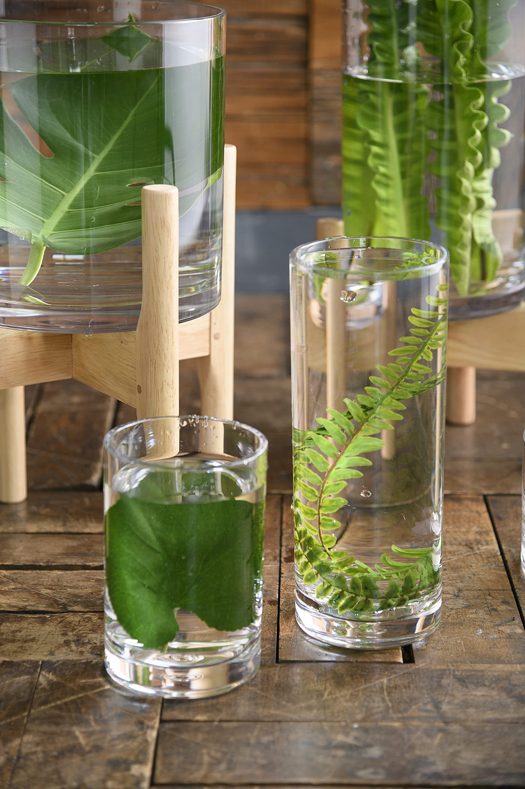Unbreakable Polycarbonate Flower Vase - 13.8 Inch (35 cm) Large Modern Home Decor for Living Room, Wedding Centerpiece & Office Desk Decorations