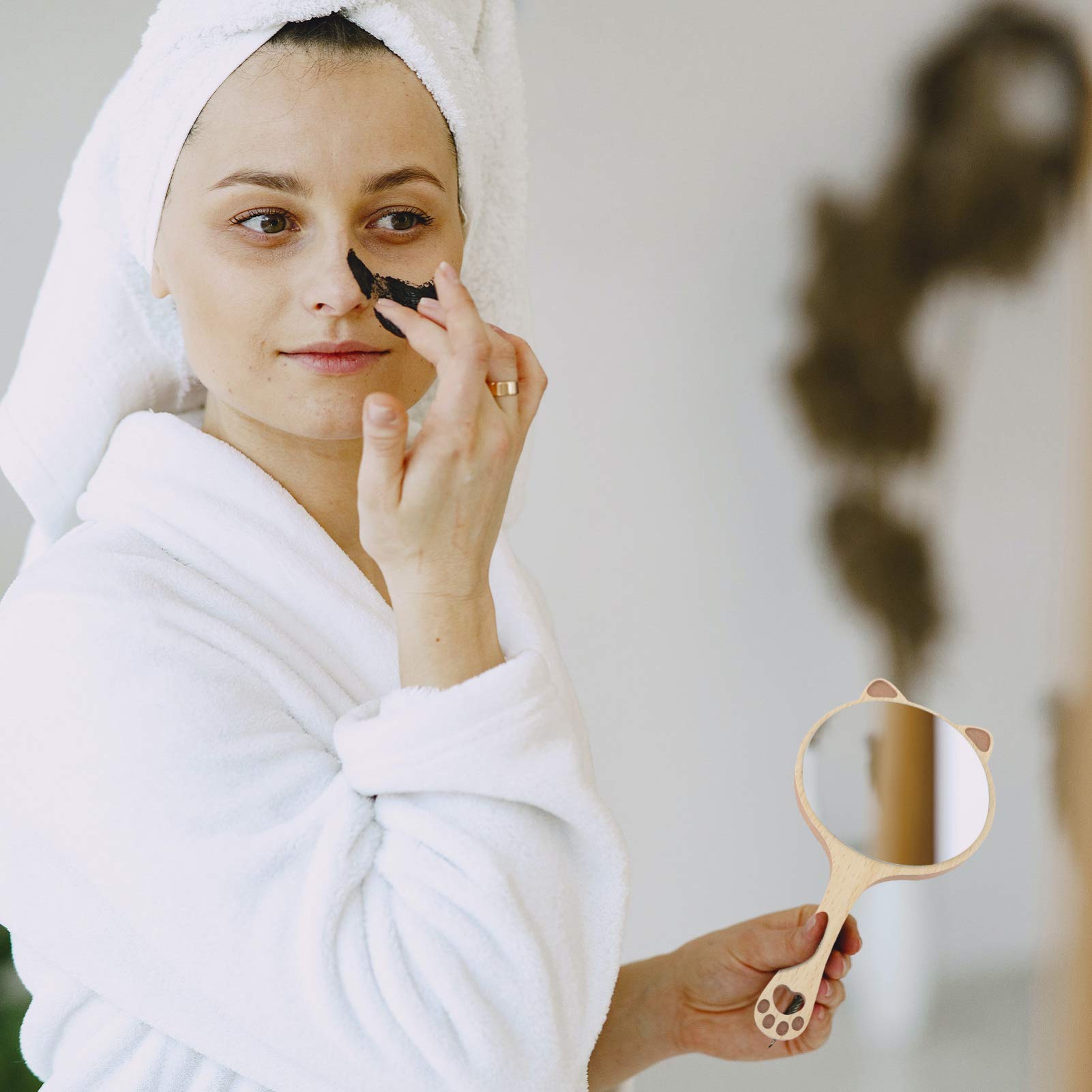 Cute Cat Ear Handheld Vanity Mirror - Portable Travel Makeup Mirror with Handle for Girls, Women & Teens - Perfect for Home, Travel & Cosmetic Touch-Ups
