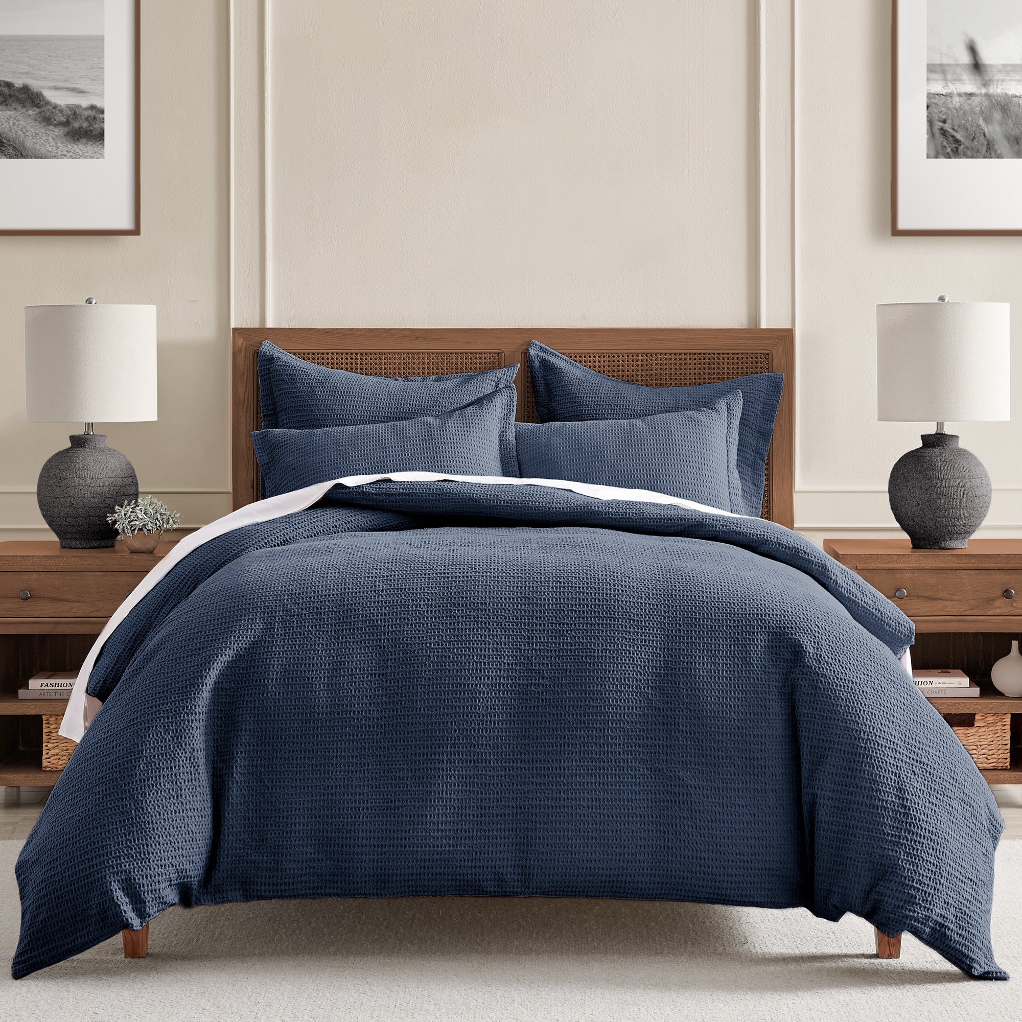 Premium Cloud Waffle Comforter Set - Ultra Soft Breathable Bedding for All Seasons | Cozy Home & Hotel Luxury Bedroom Decor