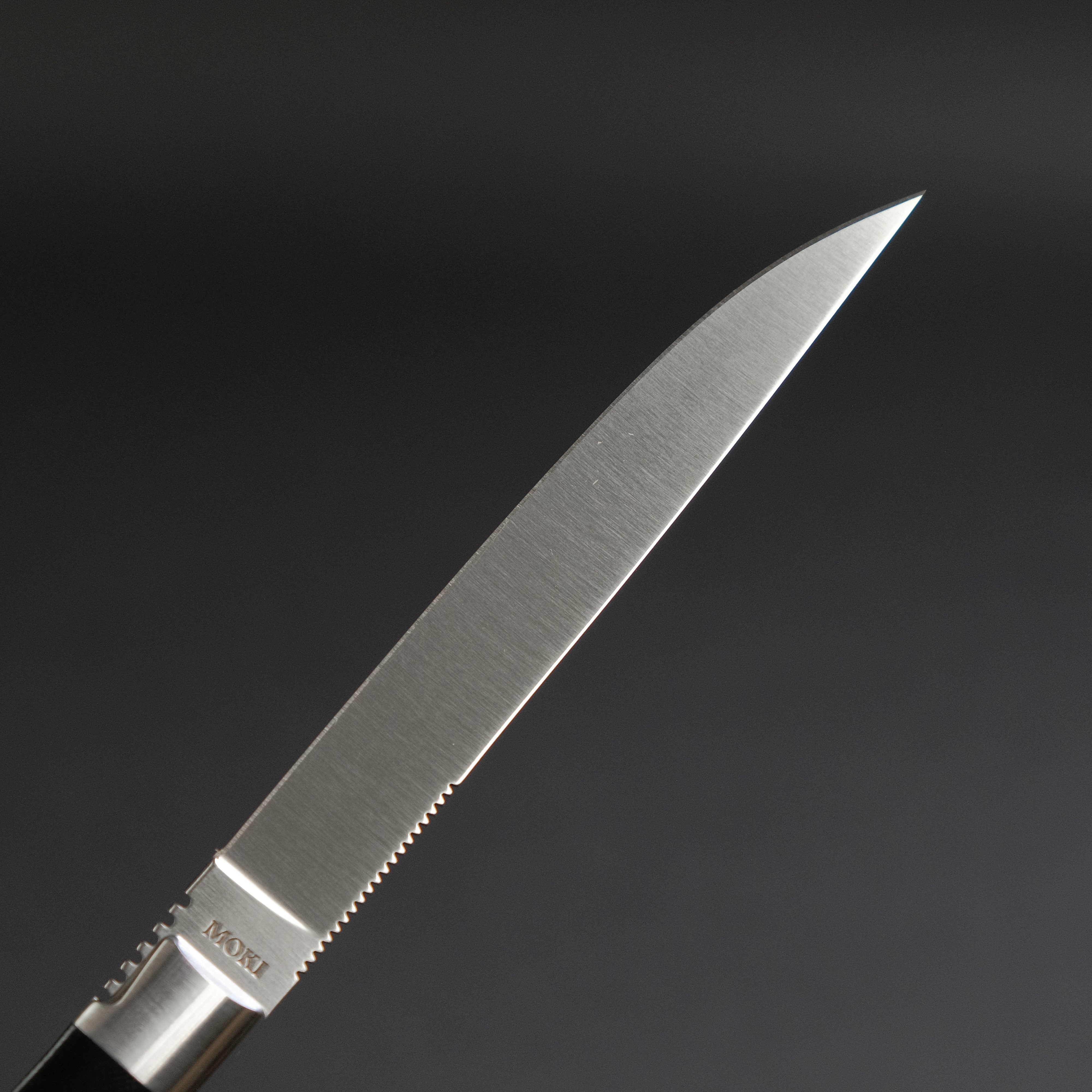 Premium MOKI Steak Knife Set - 100mm High-Carbon Stainless Steel Blades - Razor Sharp Kitchen Knives for Cutting Meat, Steak & BBQ - Perfect for Home Cooking, Restaurants & Outdoor Grilling