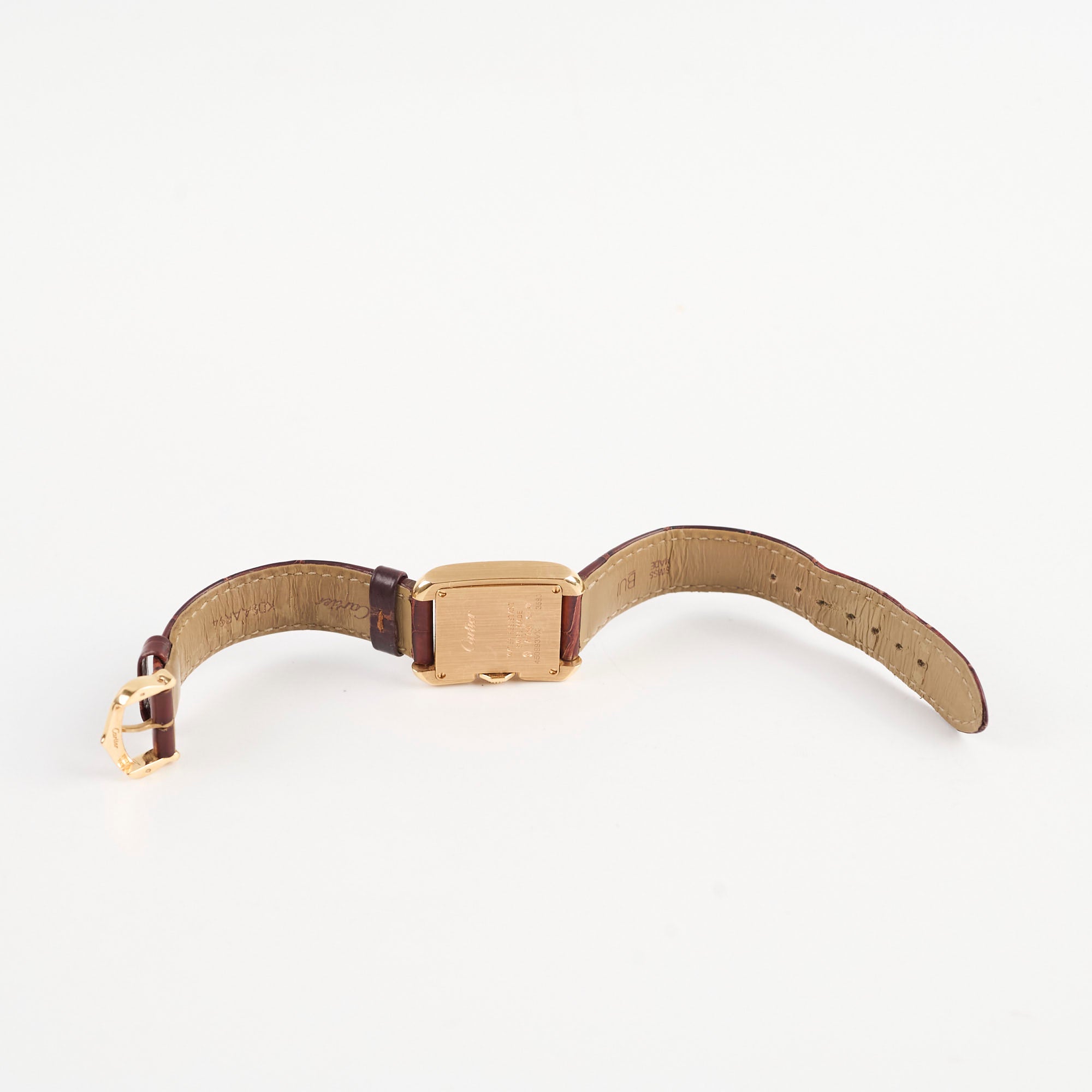 Cartier Tank Anglaise Small Model 18K Gold Watch with Leather Strap - W5310027 | Luxury Dress Watch for Business & Formal Occasions