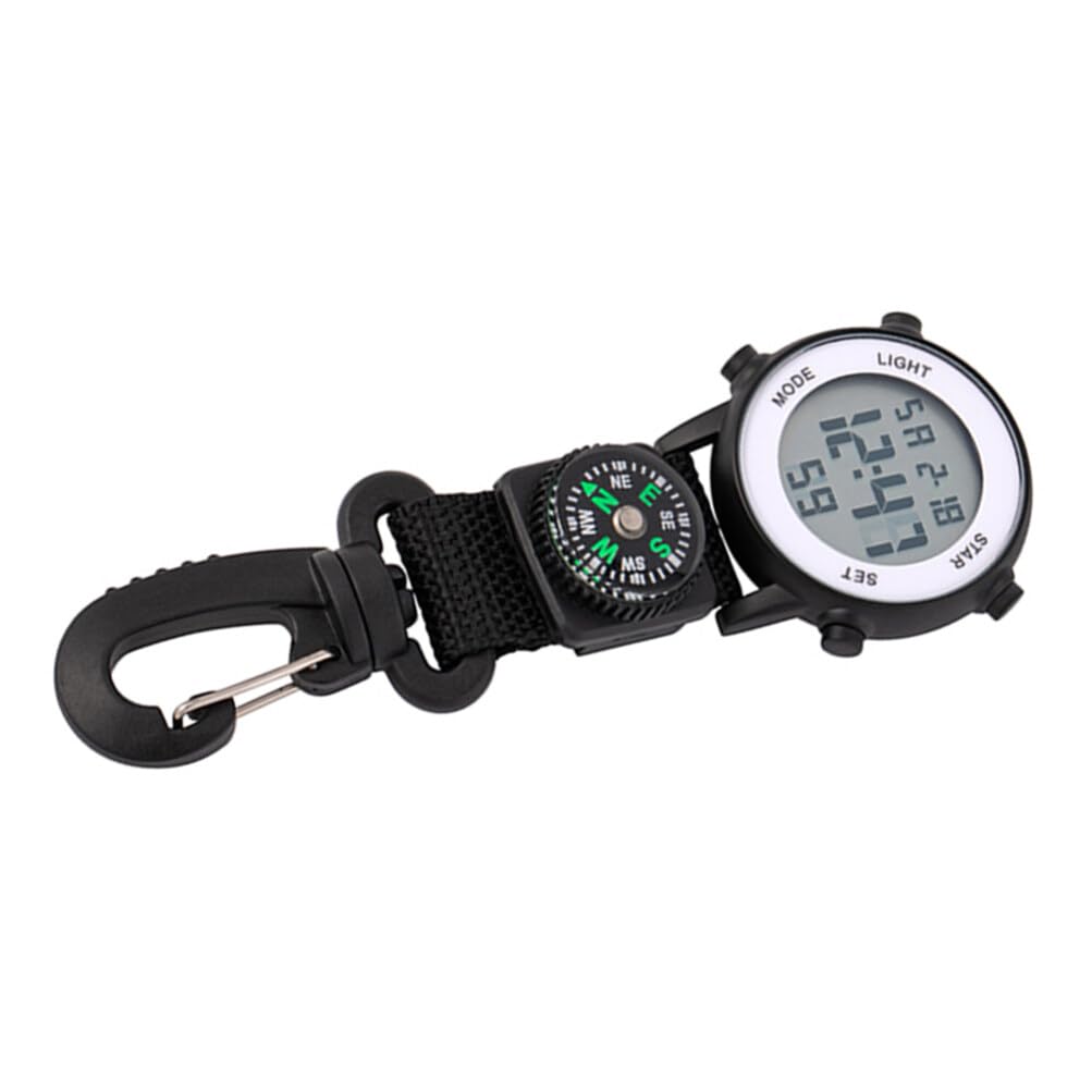 Gatuida Digital Carabiner Watch - Clip On Keychain Watch with LED Display, Multipurpose Outdoor Hanging Watch for Hiking, Camping, Backpacking & Travel Accessories