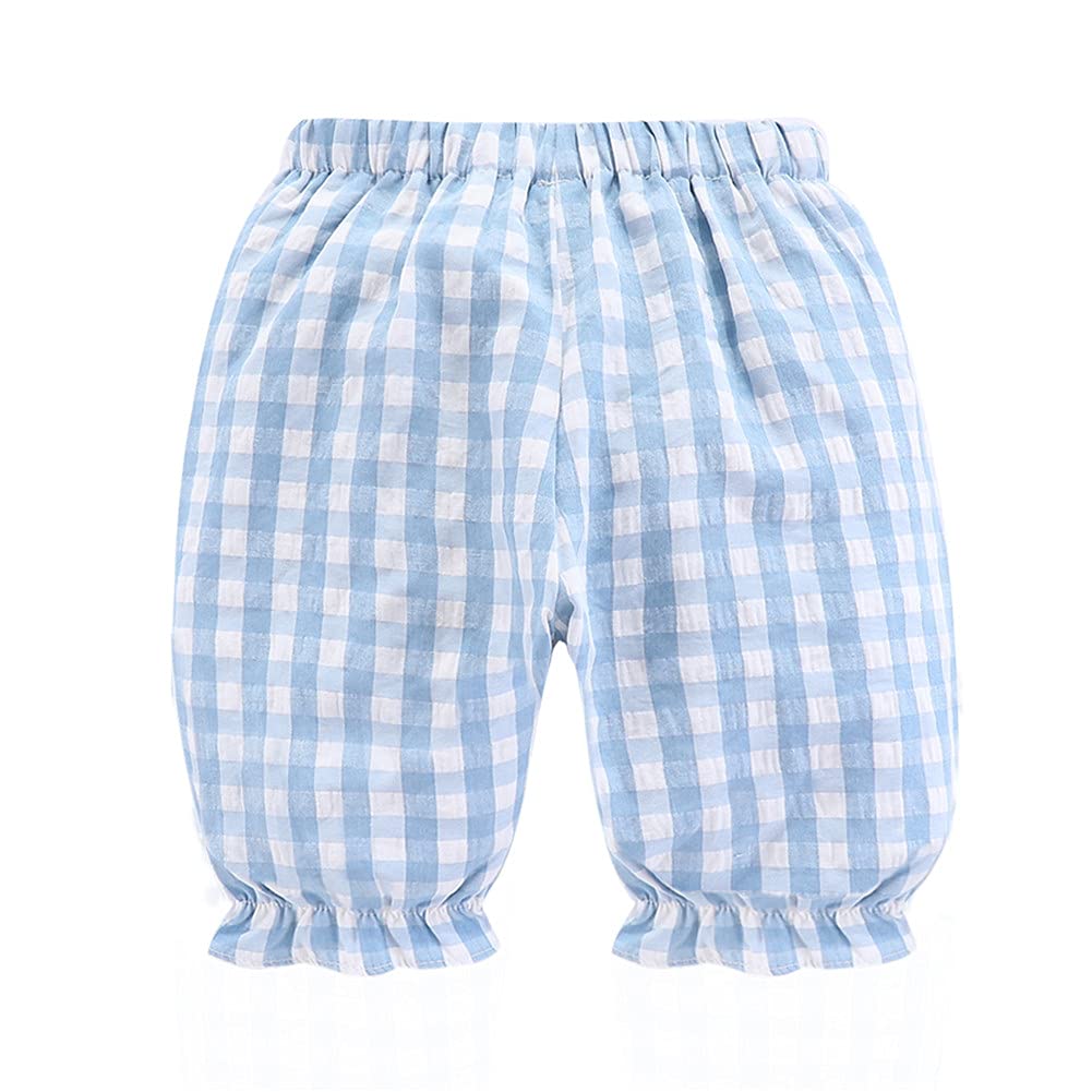 Kids Summer Pajama Set - Plaid Print with Cute Peter Pan Collar for Boys & Girls | Comfortable Sleepwear for Bedtime & Lounging