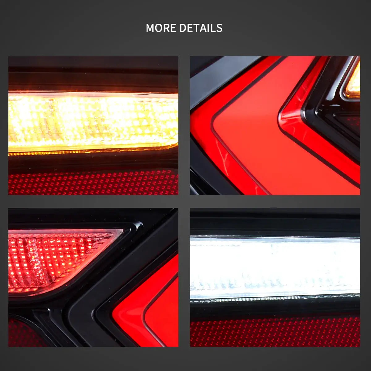 2014-2019 Chevrolet Corvette C7 LED Tail Lights with Sequential Turn Signals - High Performance Brake Lights for Night Driving & Car Shows