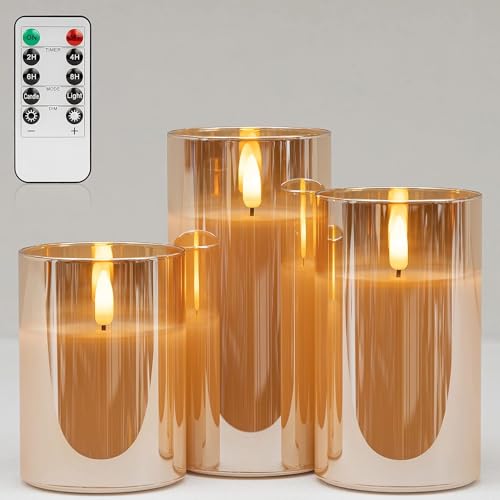 Glass Candle - Gold