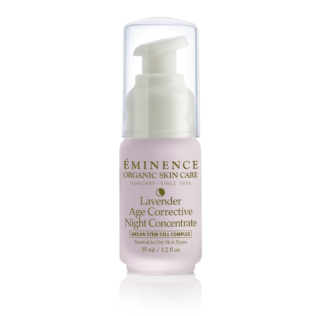 Eminence Organics Lavender Age Corrective Night Concentrate - Anti-Aging Face Serum for Wrinkles & Fine Lines - Perfect for Nighttime Skincare Routine & Dry Skin Treatment