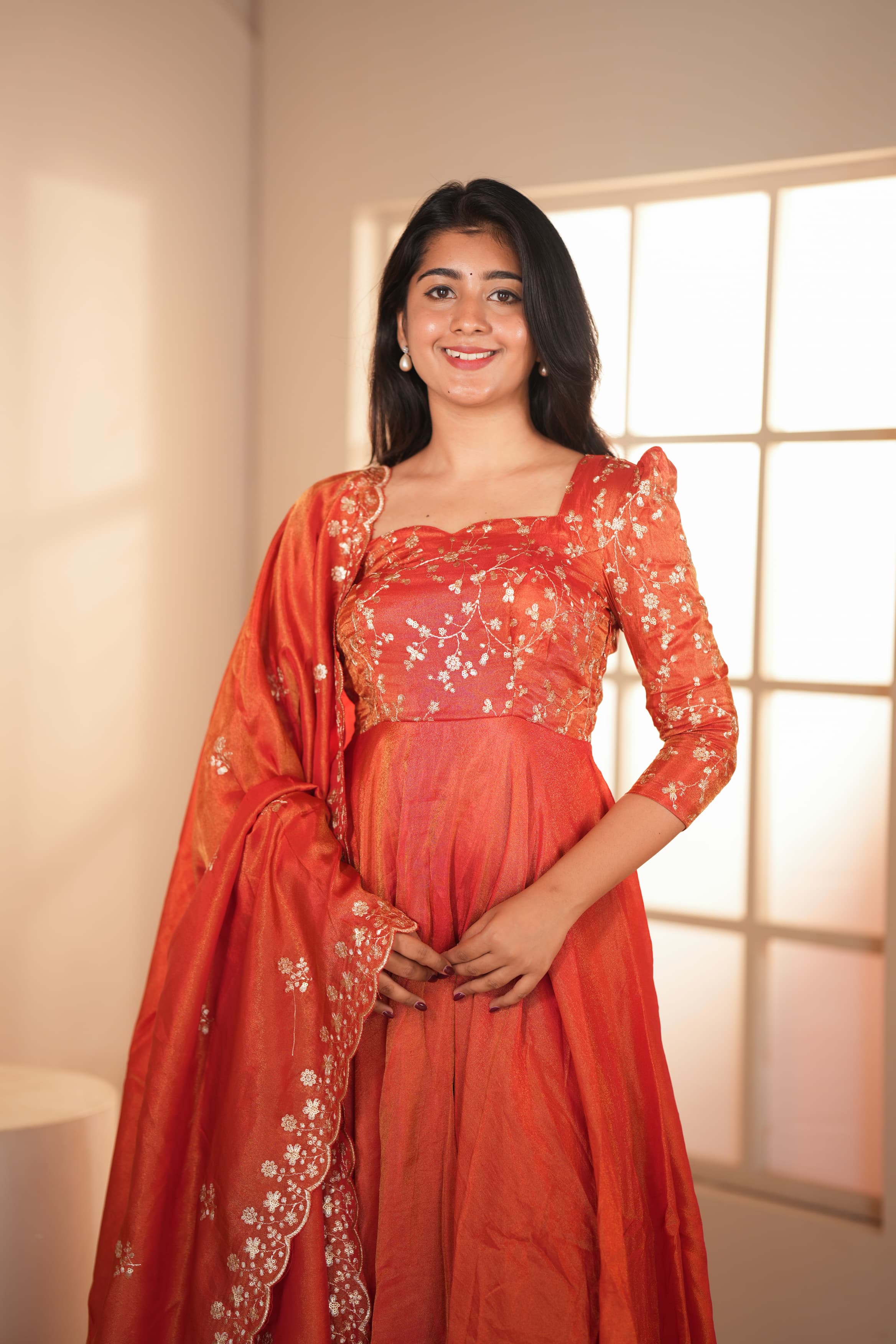 DD596 Premium Embroidered Designer Anarkali Suit for Women - Elegant Party Wear & Festive Occasion Outfit