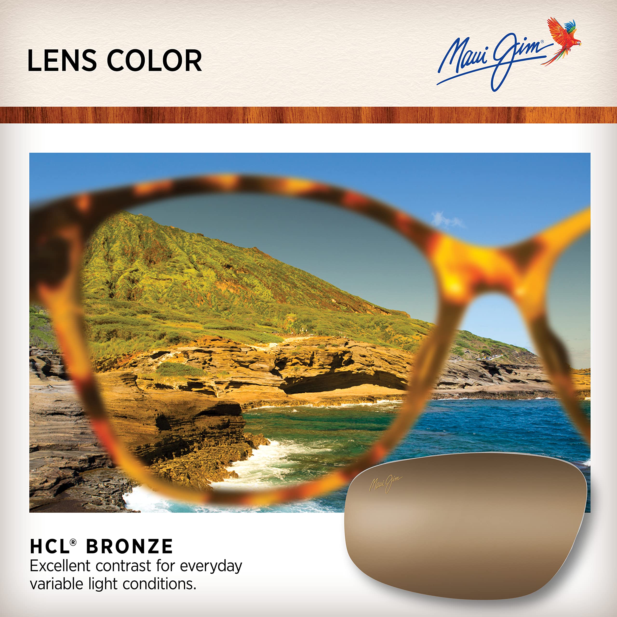 Maui Jim Lokelani Polarized Cat Eye Sunglasses for Women - UV Protection & Glare Reduction - Perfect for Beach, Driving & Outdoor Activities