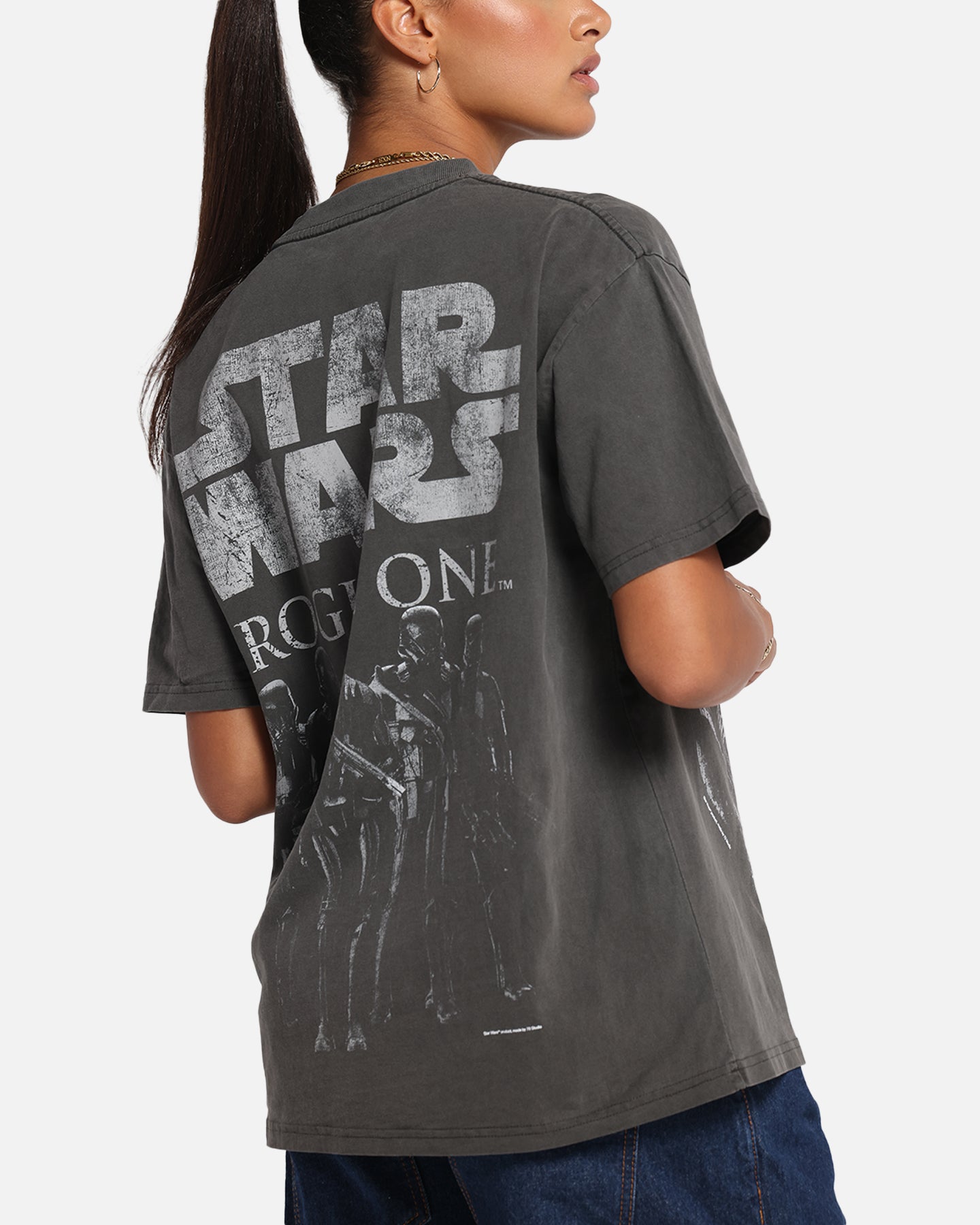 73 Studio Star Wars Death Trooper Vintage T-Shirt - Black Wash - Officially Licensed - Perfect for Cosplay, Conventions & Everyday Wear