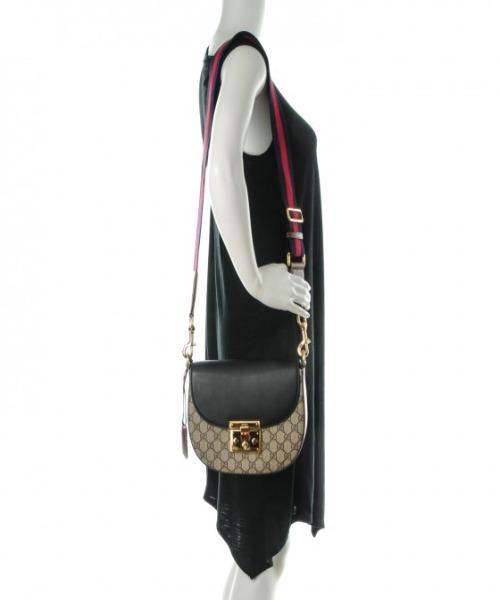 Gucci Padlock Medium GG Shoulder Bag in Beige & Ebony Black - Luxury Crossbody Purse for Women, Perfect for Work, Travel & Evening Events