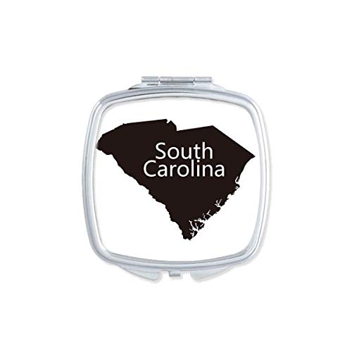 DIYthinker Portable Double-Sided Compact Mirror with South America USA Outline Map - Perfect for Travel, Makeup, and Gifts