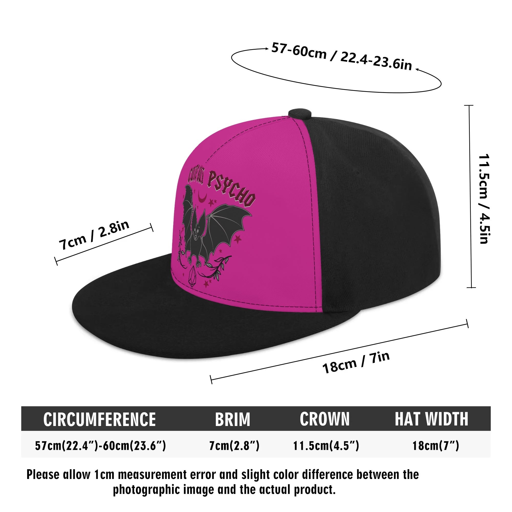 Cute But Psycho Casual Hats for Women - Trendy Funny Baseball Caps for Everyday Wear, Halloween Costume & Cosplay Accessories