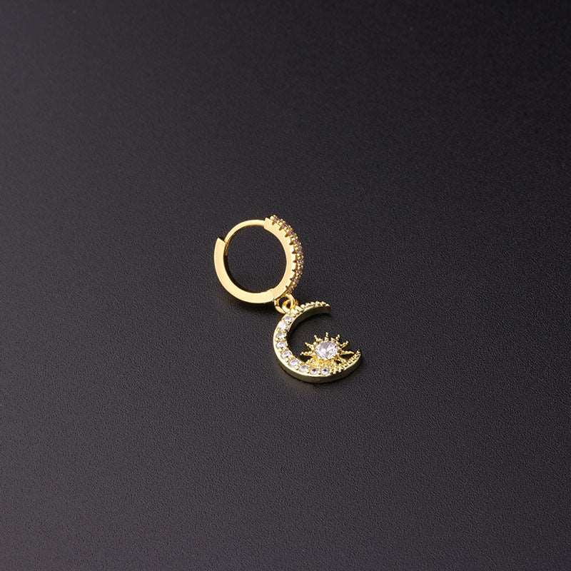 18K Gold Evil Eye Dangle Cartilage Hoop Clip-On Earrings for Women | Trendy Cartilage Piercing Jewelry | Perfect for Everyday Wear & Gift Giving | HSPJ344